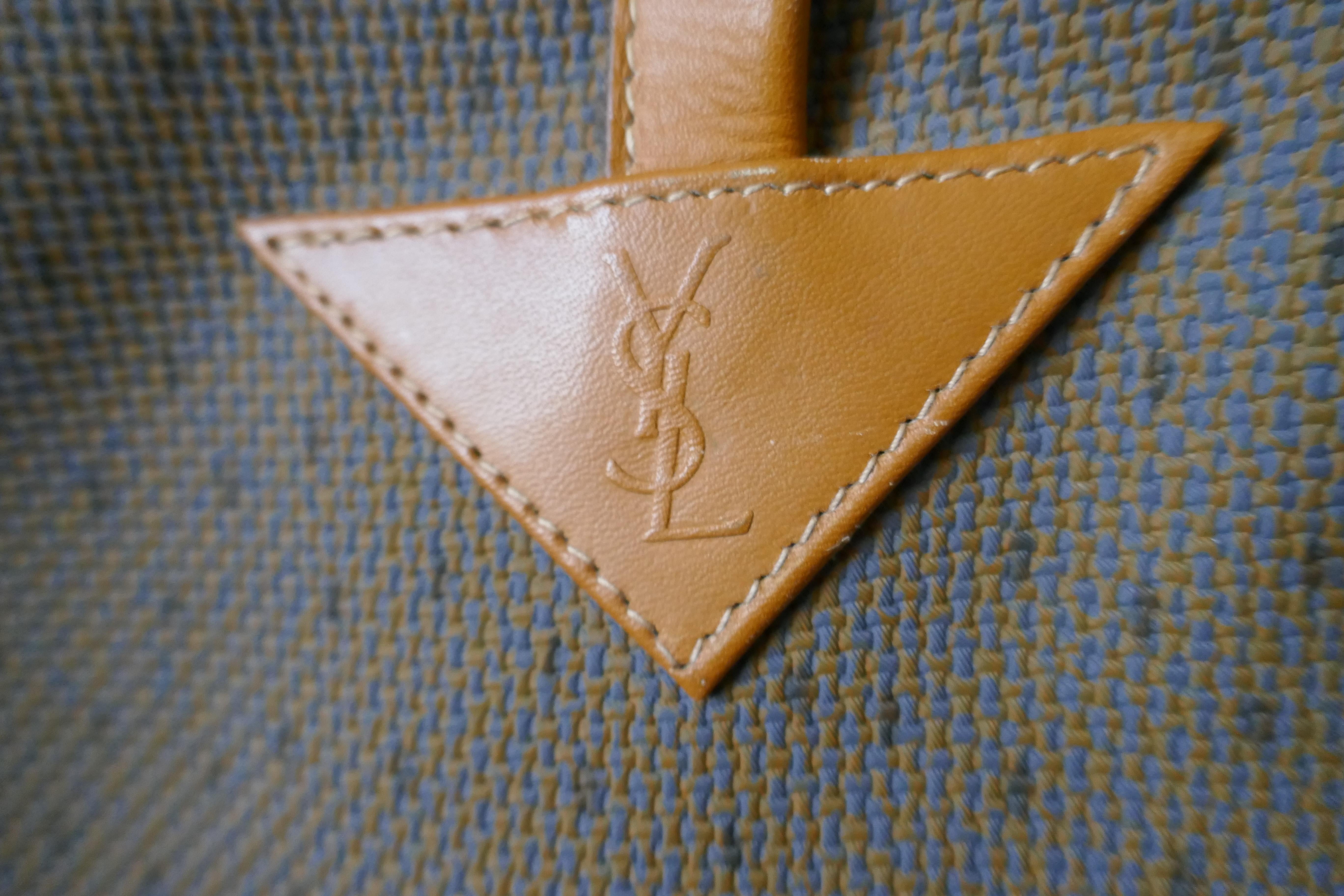 Vintage Yves St Laurent Monogram Garment Carrier Bag, Hanging Cabin Case For Sale 7