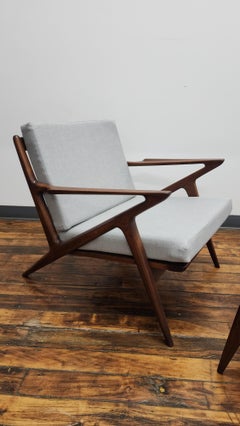 Vintage "Z Chair" and Ottoman by Poul Jensen for Selig