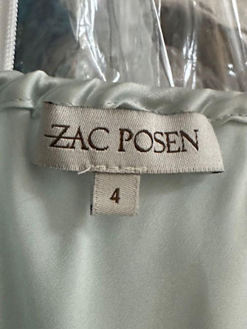 Chemisier paysan vintage Zac Posen en satin de soie en vente 3