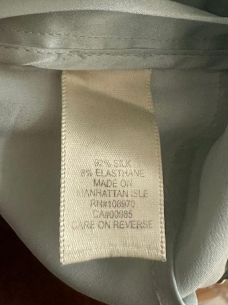 Chemisier paysan vintage Zac Posen en satin de soie en vente 4