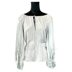 Vintage Zac Posen Silk Satin Peasant Blouse