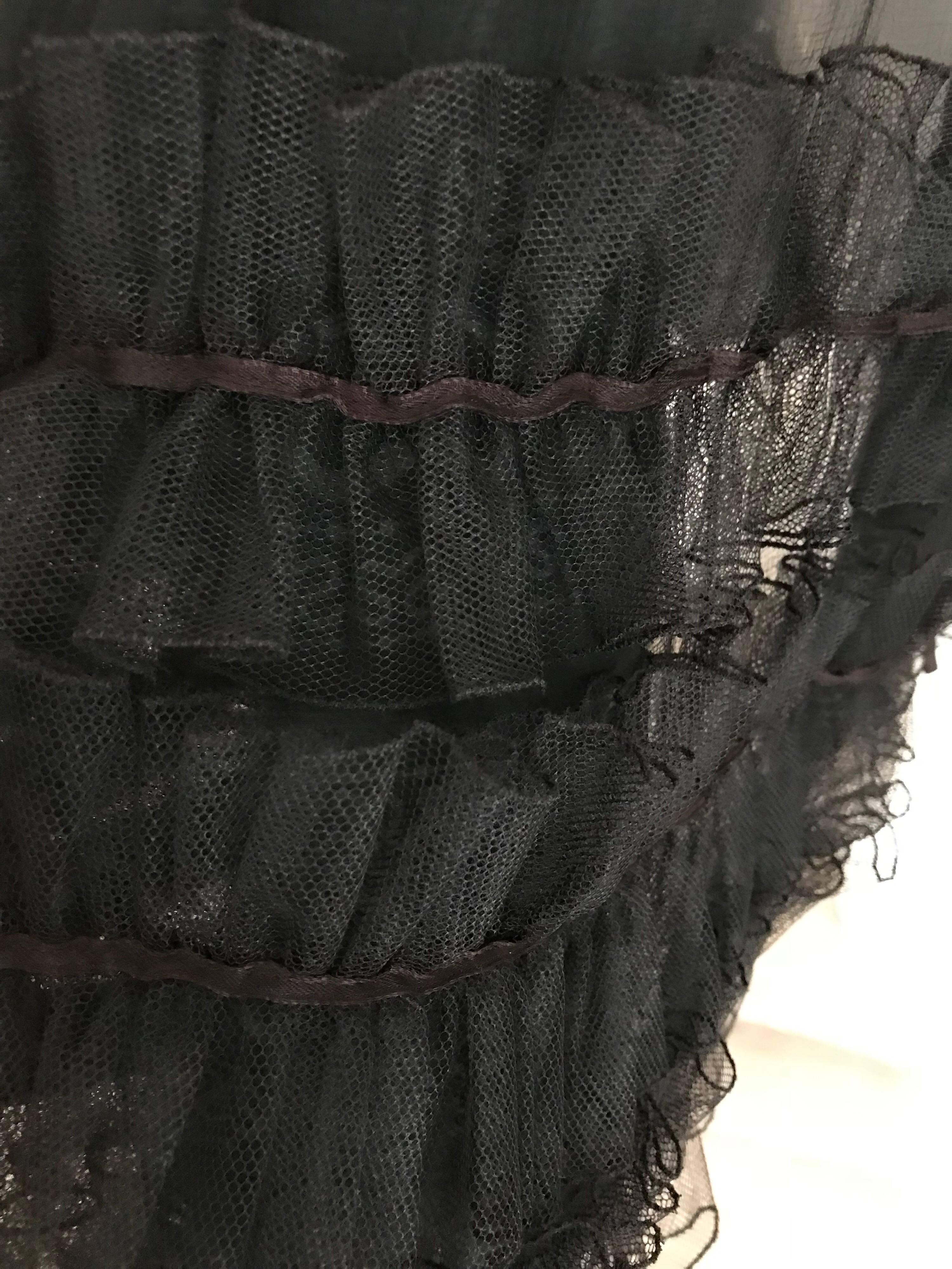 Zandra Rhodes Vintage Black Silk Cocktail Dress 3