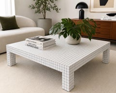 Vintage Zanotta Quaderna Square Coffee Table by Superstudio, Italy, circa 1970s