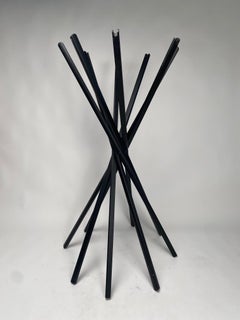 Vintage Zanotta Sciangai Adjustable Clothes Stand with Frame in Black Ash
