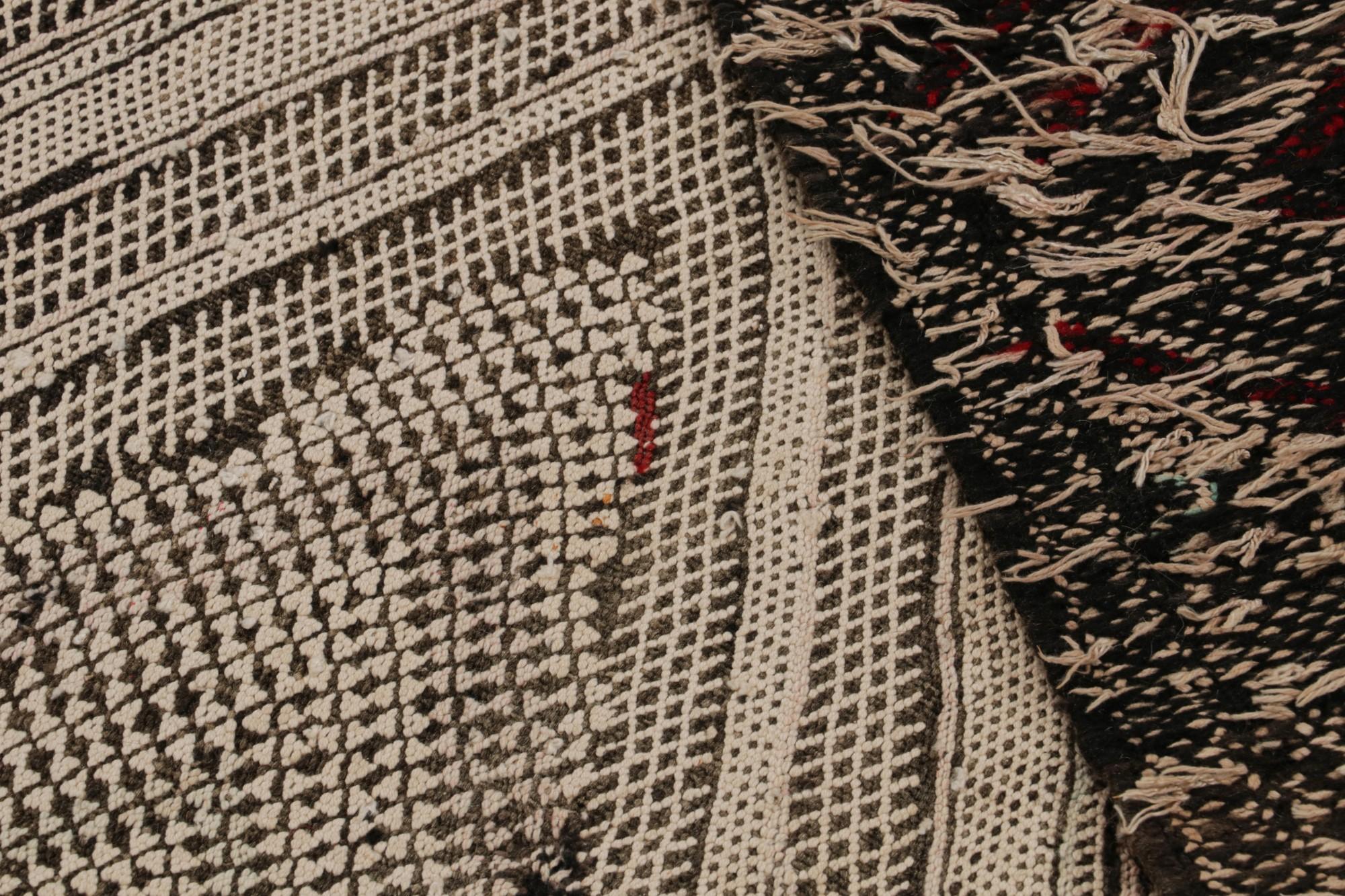 Vintage Zayane Moroccan Kilim in Polychromatic Tribal Patterns by Rug & Kilim For Sale 1