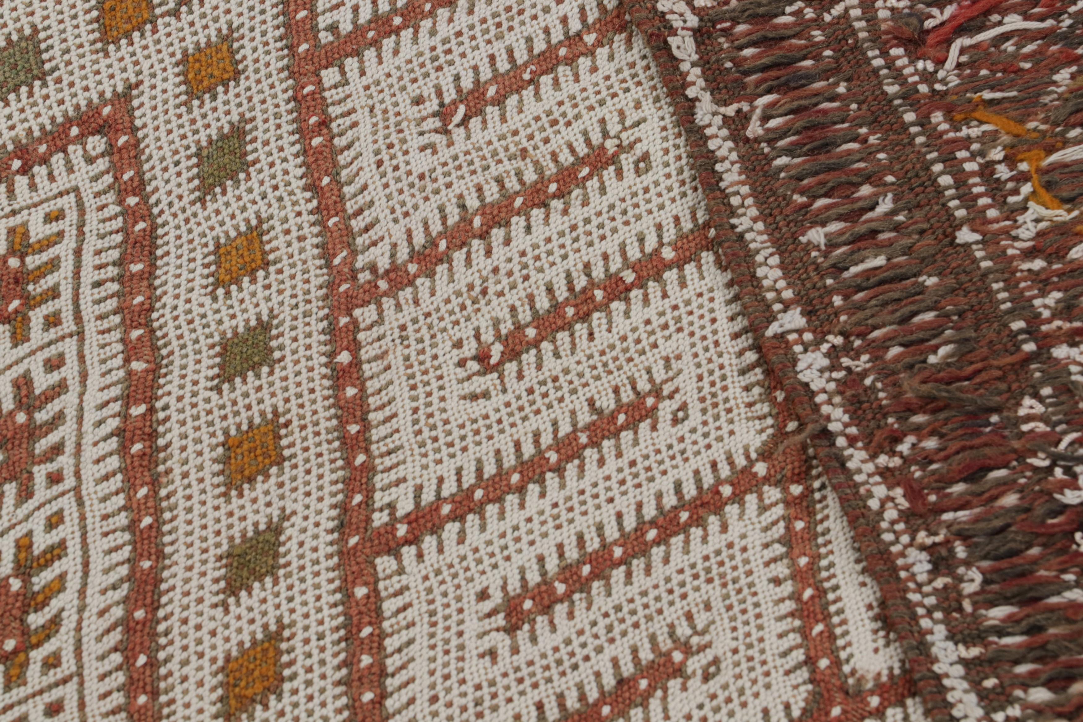 Vintage Zayane Moroccan Kilim in Red & White Tribal Patterns by Rug & Kilim For Sale 1