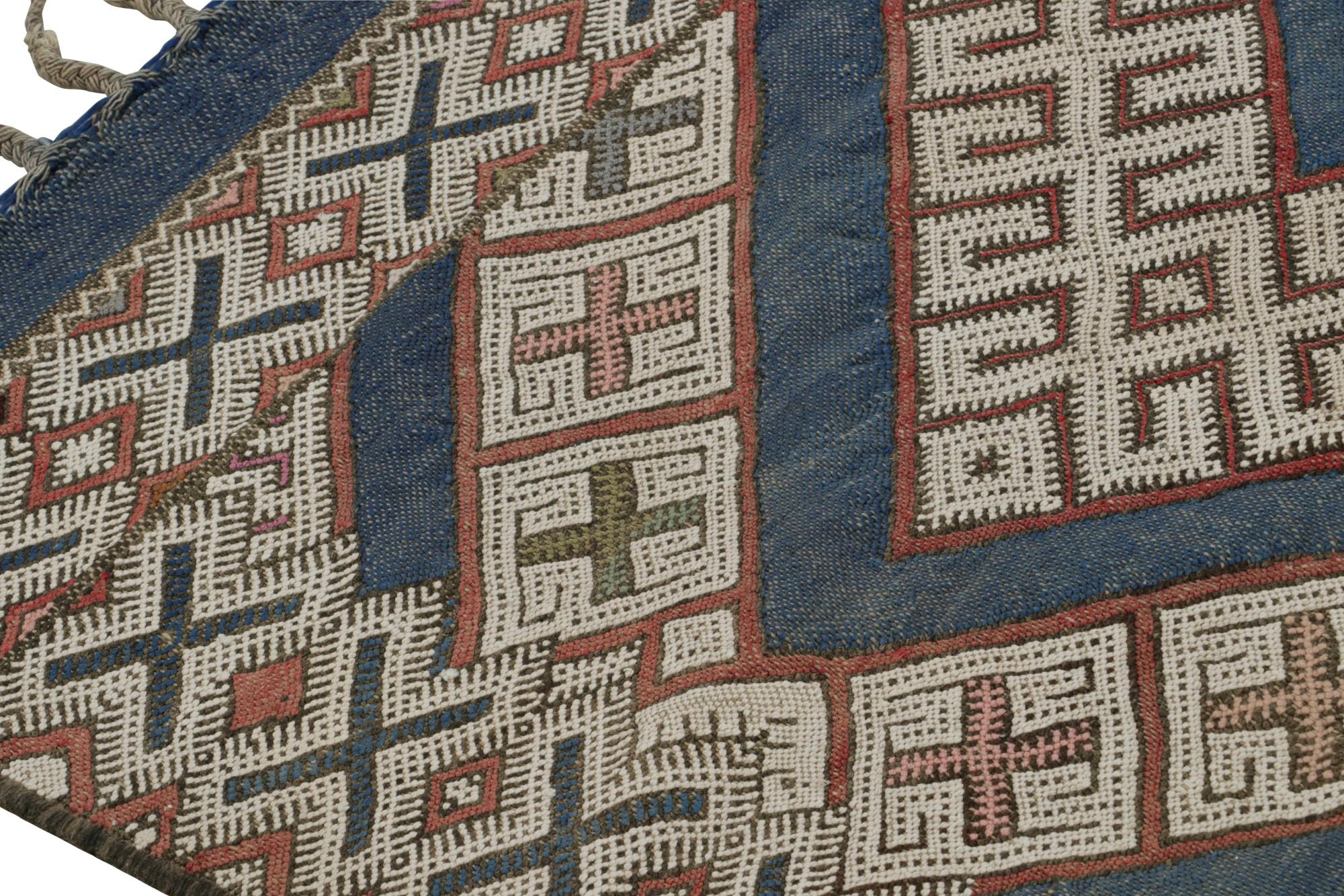Vintage Zayane Marokkanischer Kilim Teppich, mit geometrischen Mustern, von Rug & Kilim im Zustand „Gut“ im Angebot in Long Island City, NY