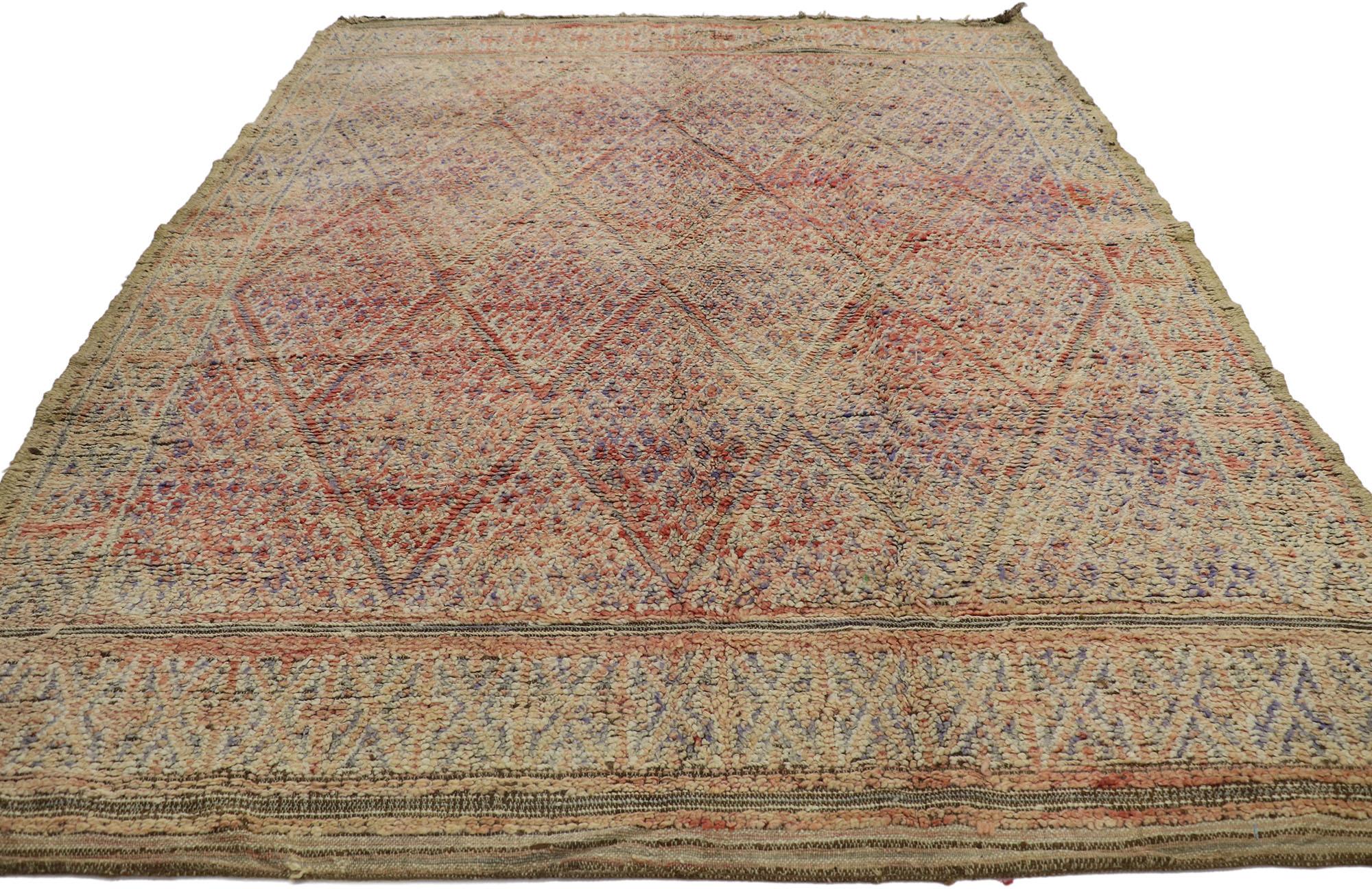 Marokkanischer Beni MGuild-Teppich von Berberbäumen aus Marokko (Stammeskunst) im Angebot
