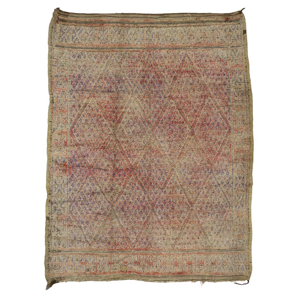 Vintage Zayane Moroccan Kilim Rug, with Geometric Patterns, from Rug ...
