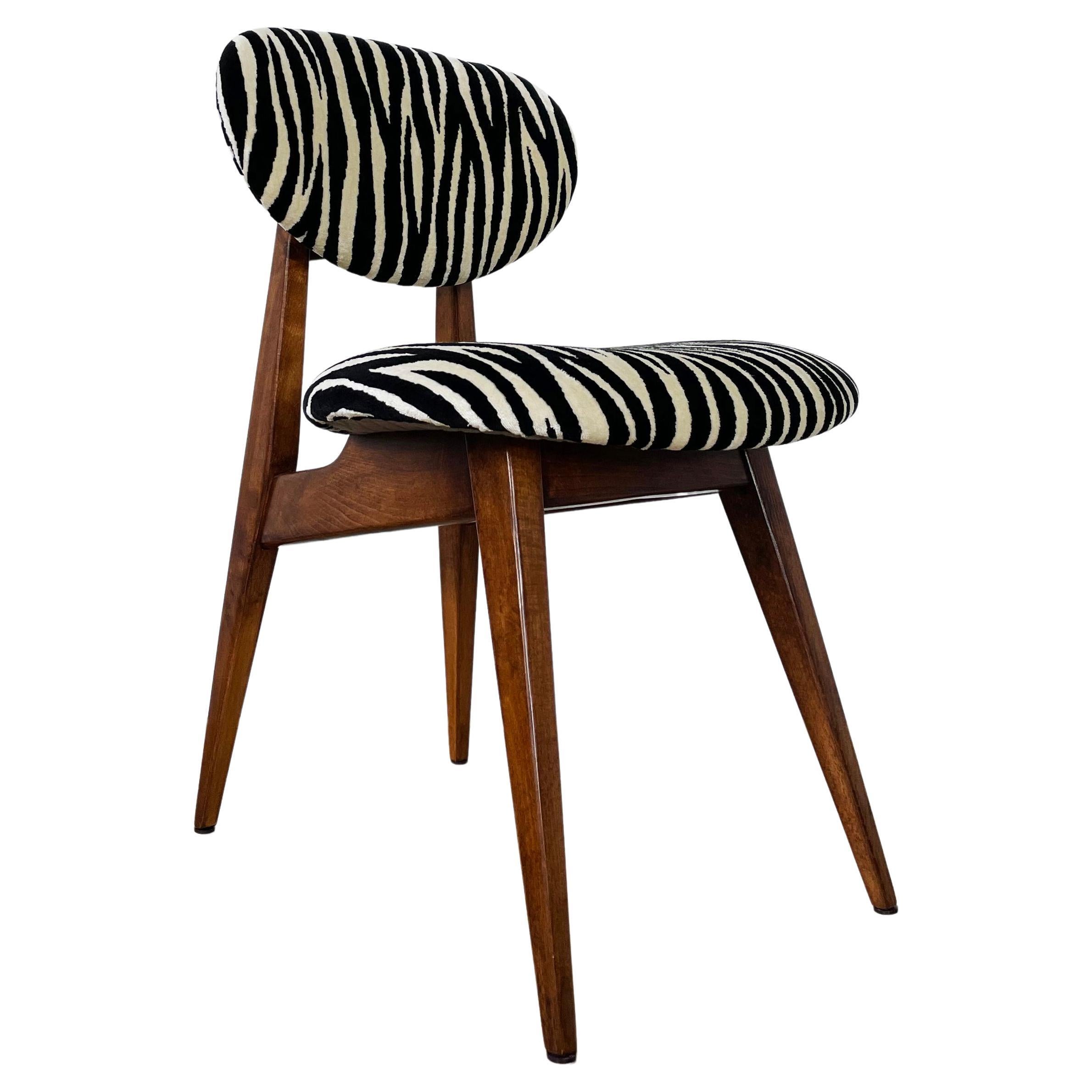 Mid century, vintage Zebra Chair, Type 200/128, by J. Kedziorek, Europe, 1960s For Sale
