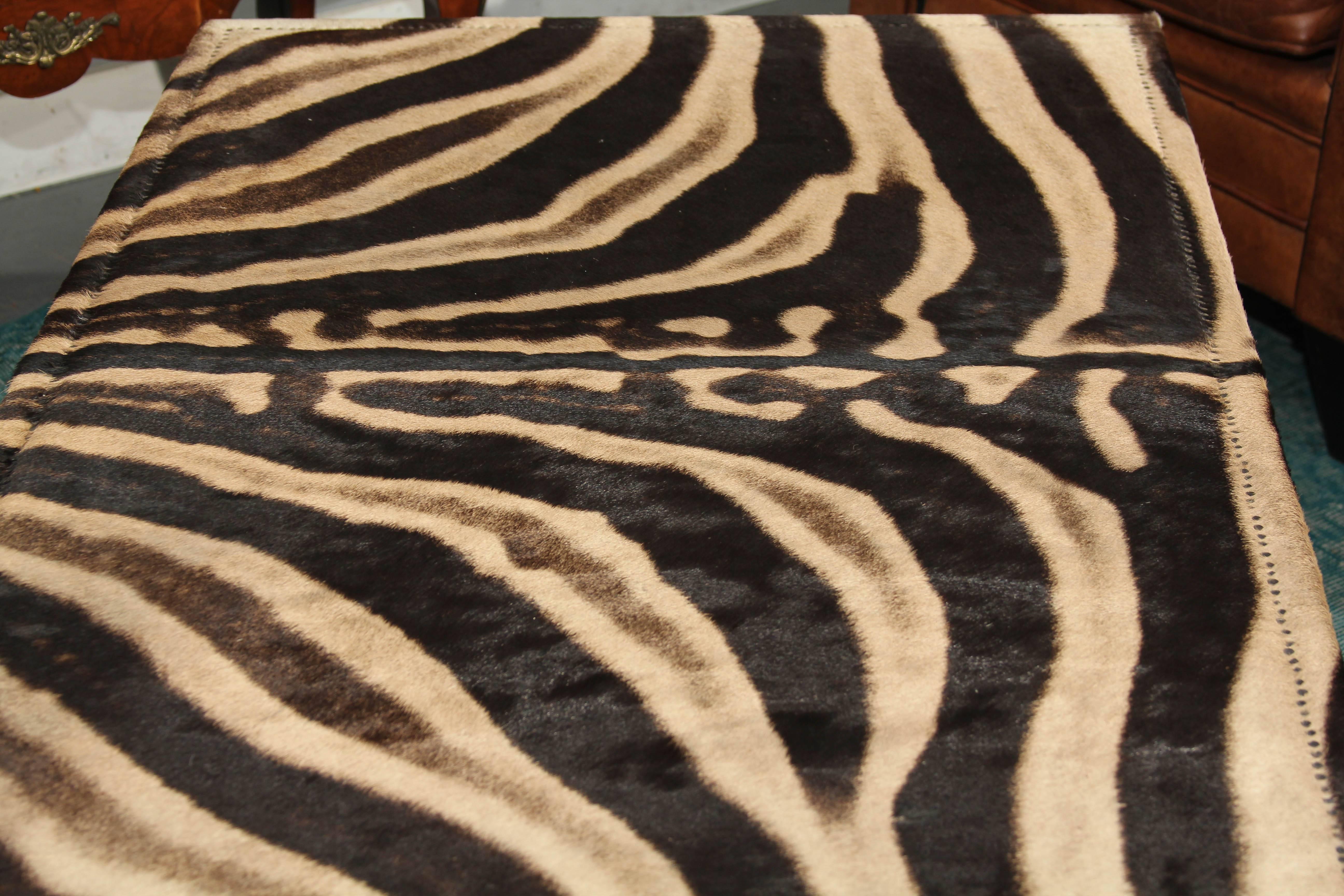 Vintage Zebra Hide Coffee or Cocktail Table at 1stDibs zebra table