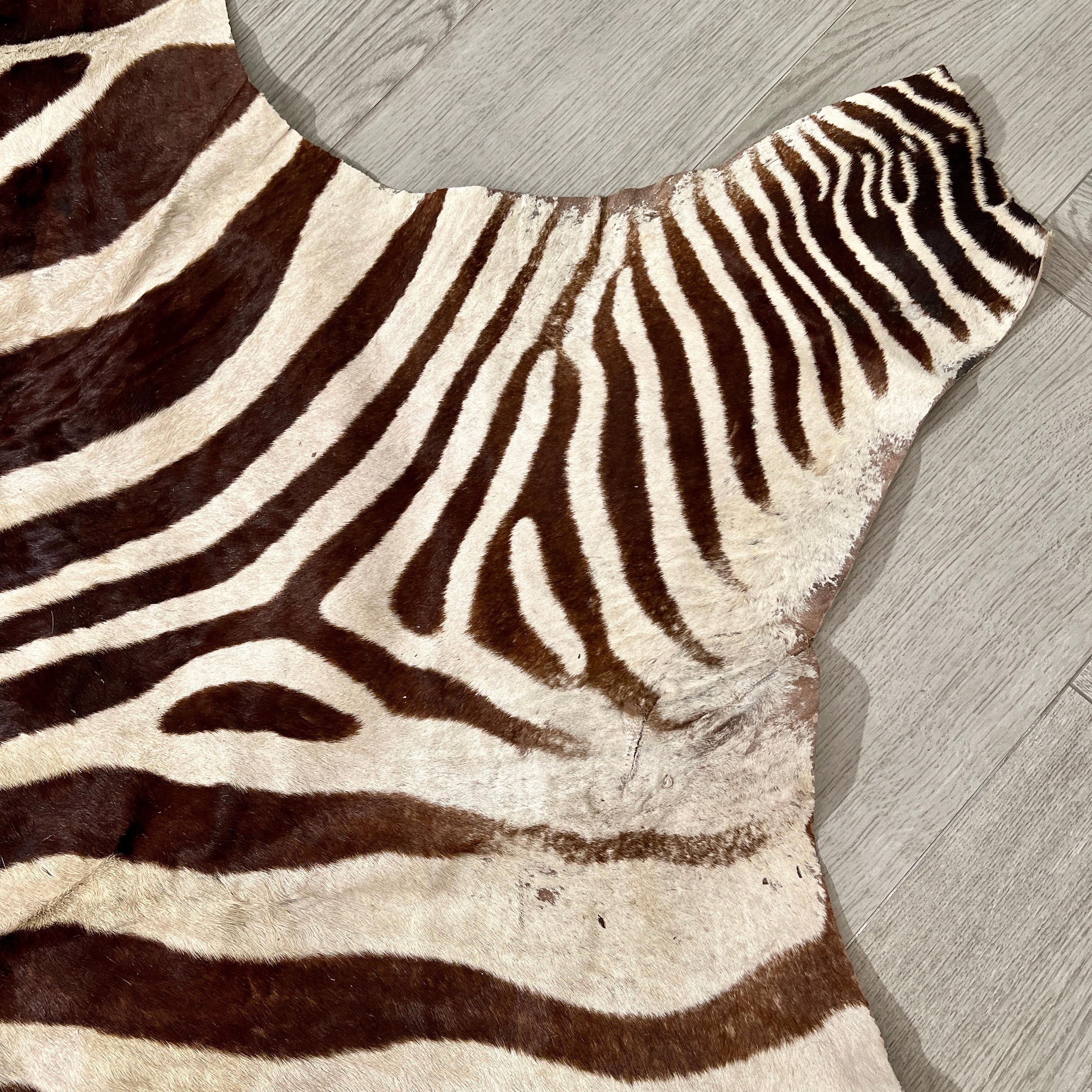 Vintage Zebra Hide Rug, Africa, c. 1970's 3