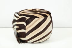 Vintage Zebra Ottoman