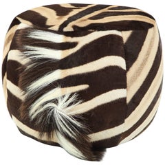 Vintage Zebra Ottoman
