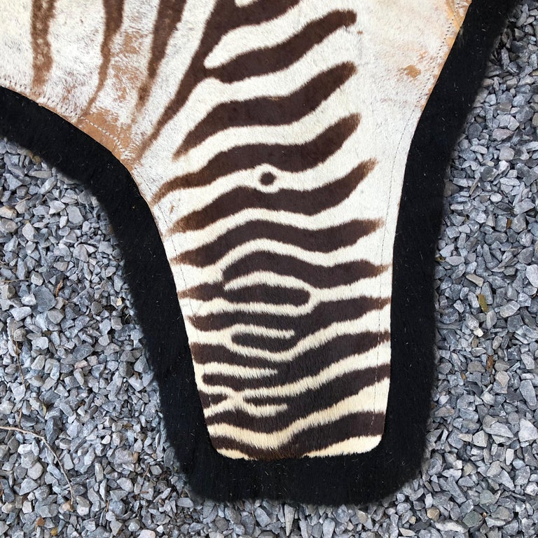 Vintage Zebra Rug at 1stDibs