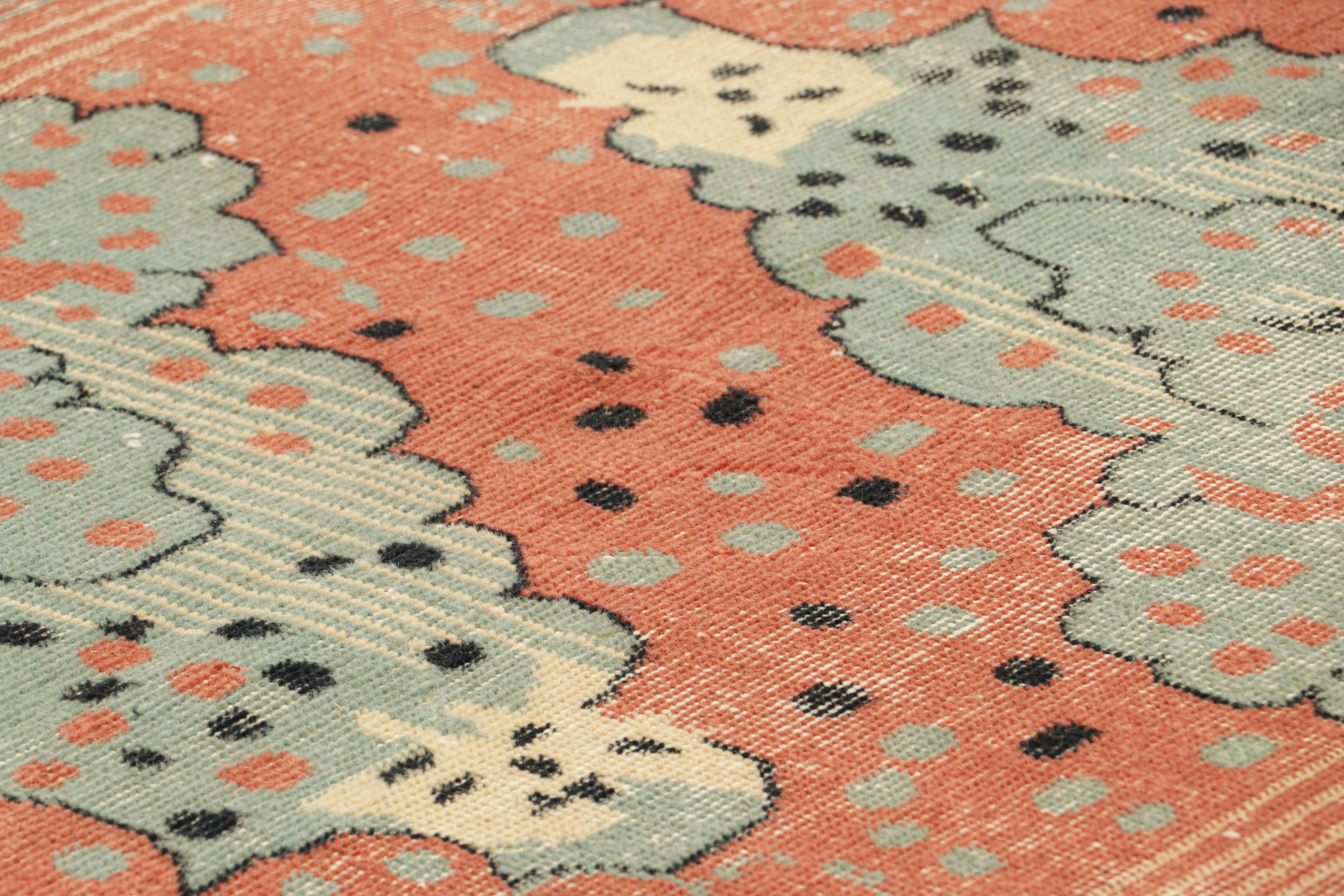 Hand-knotted in wool, circa 1960 – 1970, this 4×7 vintage Müren Art Deco rug is Mid-century curation from Rug & Kilim. It features a postmodern take on design, but with a Japanese sensibility. 

On the Design: 

Connoisseurs will appreciate the