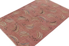 Vintage Zeki Muren Art Deco Teppich in Rosa mit bunten Mustern – Teppich & Kelim