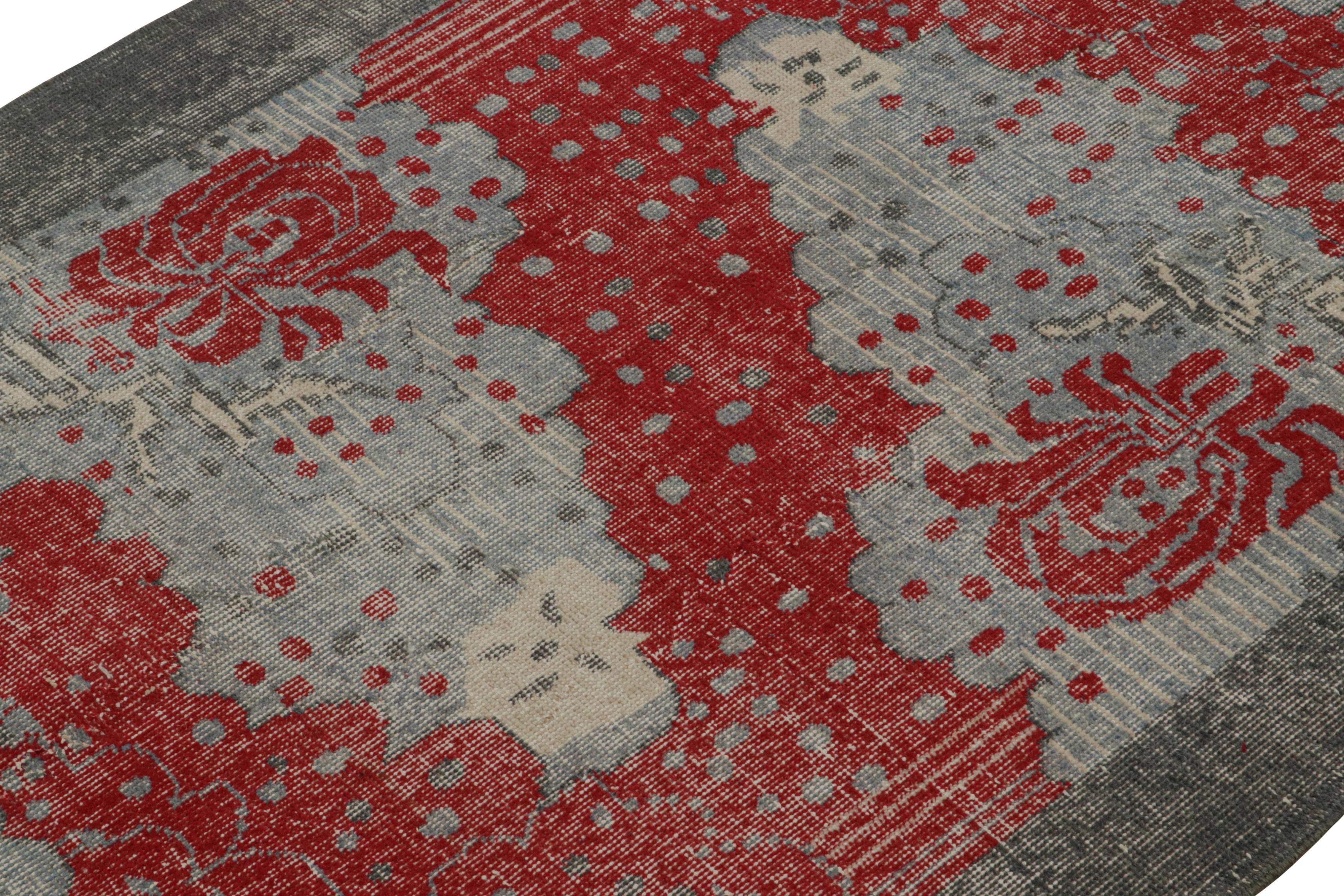 Hand-Knotted Vintage Zeki Müren Art Deco rug, with Abstract patterns, from Rug & Kilim For Sale