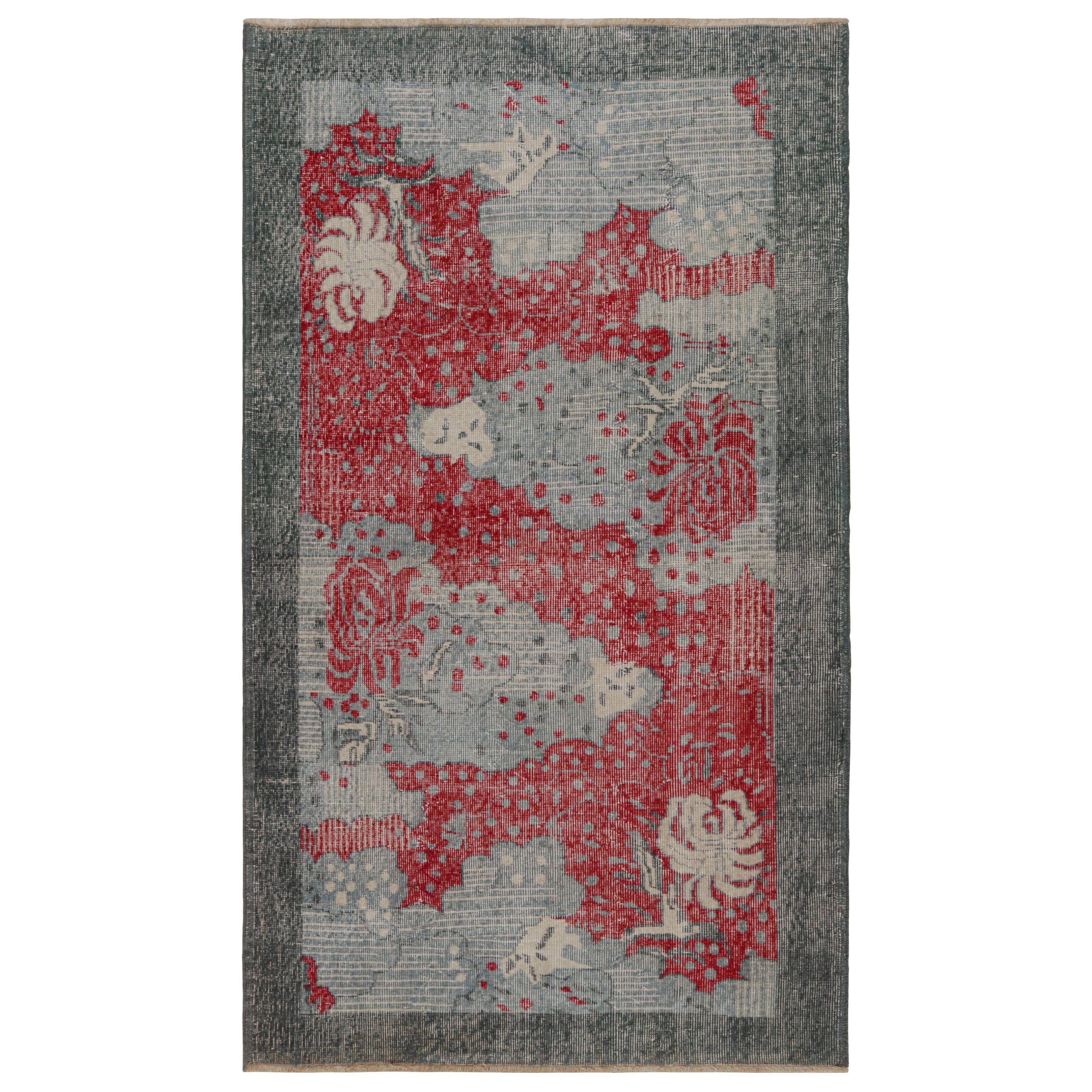 Vintage Zeki Müren Art Deco Teppich, mit abstrakten Mustern, von Rug & Kilim.