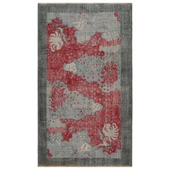 Tappeto vintage Zeki Müren Art Deco, con motivi astratti, da Rug & Kilim.