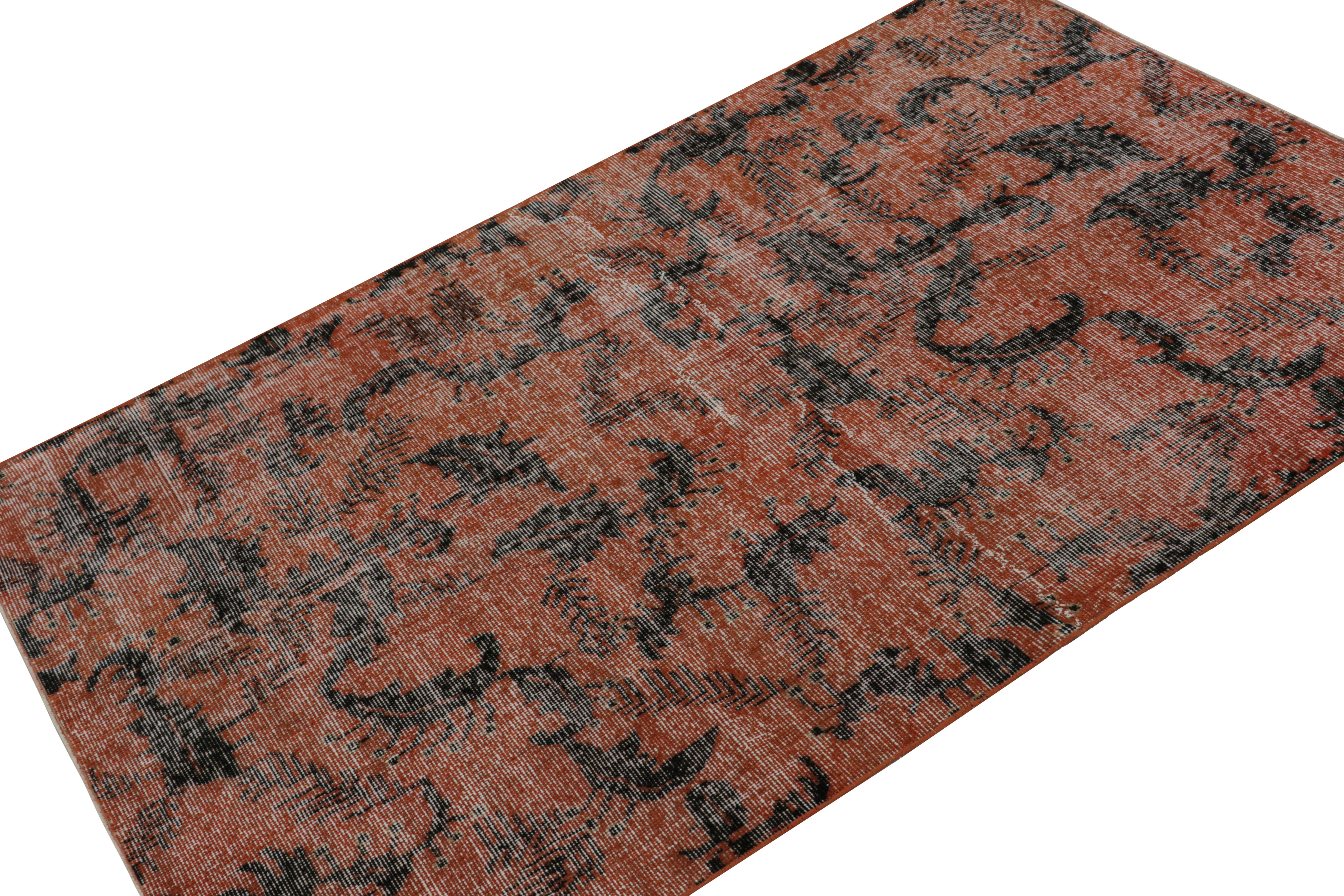 Hand-knotted in wool, circa 1960 – 1970, this 4x6 vintage Müren Abstract rug is an exciting new addition to Rug & Kilim Mid-century Pasha Collection. Its design is believed to be a rare work of mid-century atelier Zeki Müren. 

On the Design:
