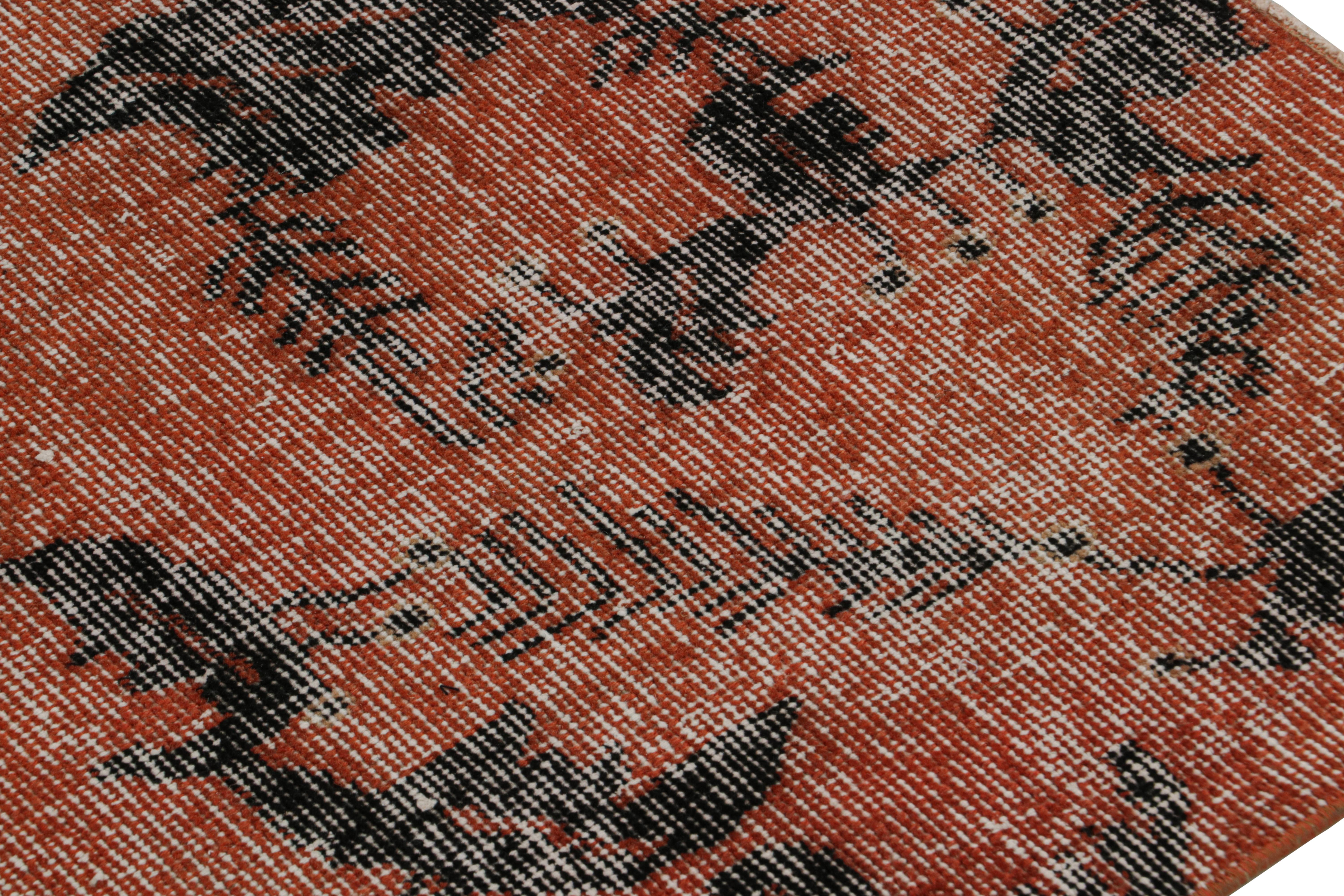 Hand-Knotted Vintage Zeki Müren Art Deco Rug with All-Over Abstract Patterns from Rug & Kilim For Sale