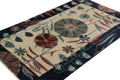 Vintage Zeki Müren Art Deco Rug, with Floral Patterns, from Rug & Kilim