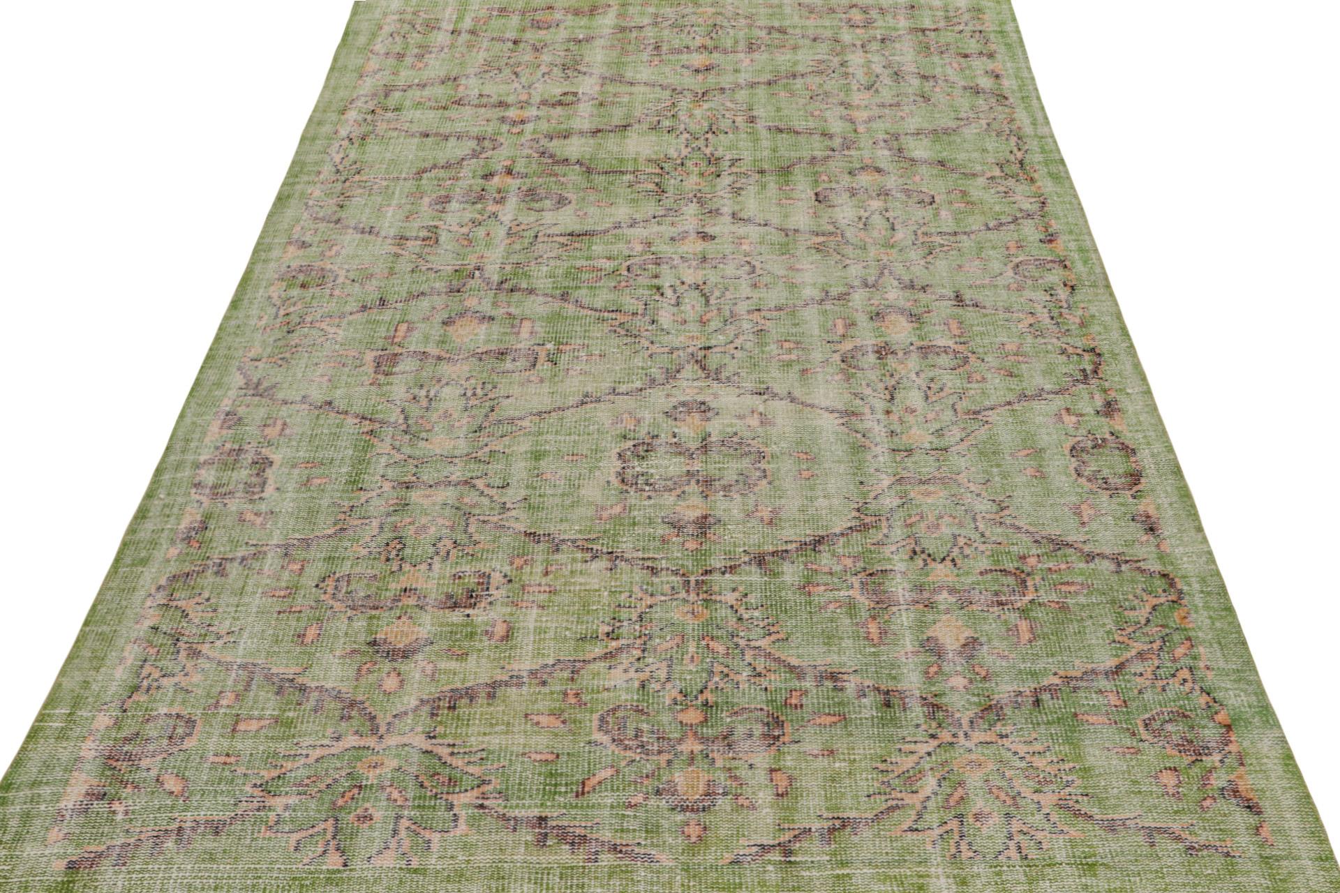 Turkish Vintage Zeki Müren Art Deco Rug with Geometric Patterns, from Rug & Kilim For Sale