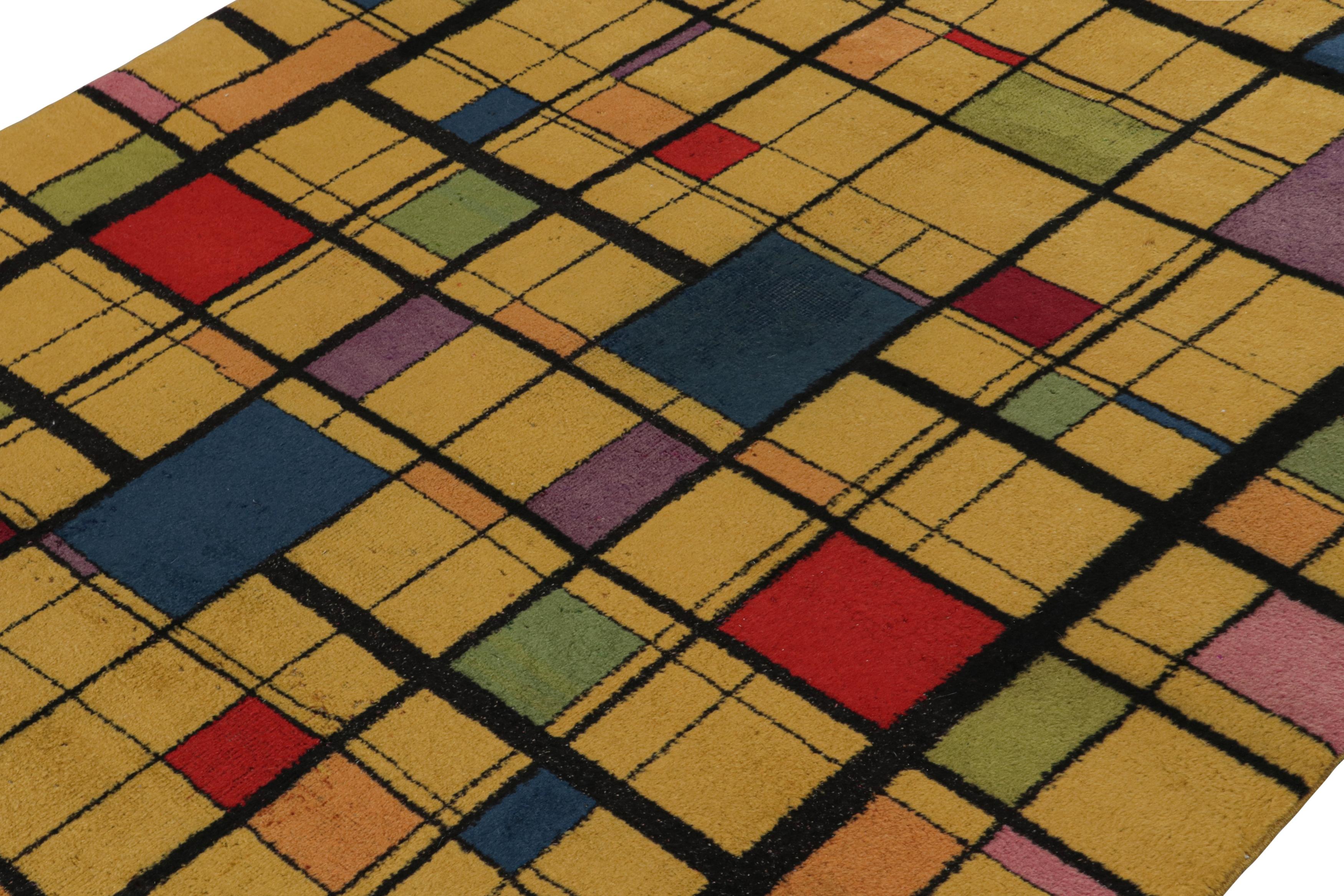 Vintage Zeki Muren Art Deco Teppich, mit Geometrischen Mustern, von Rug & Kilim (Türkisch) im Angebot