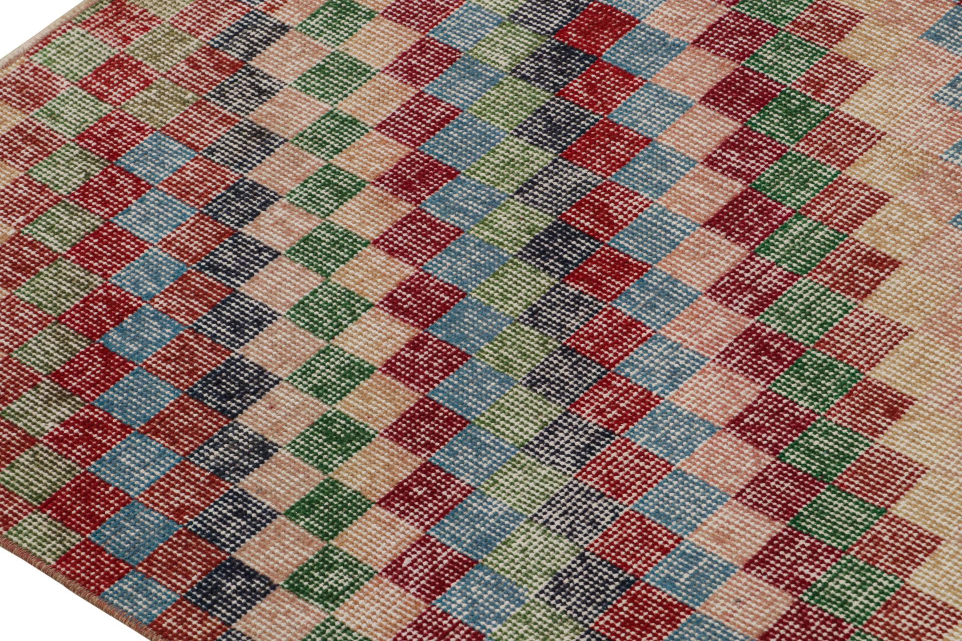 Vintage Zeki Müren Art-Deco-Teppich mit geometrischen Mustern, von Rug & Kilim (Handgeknüpft) im Angebot