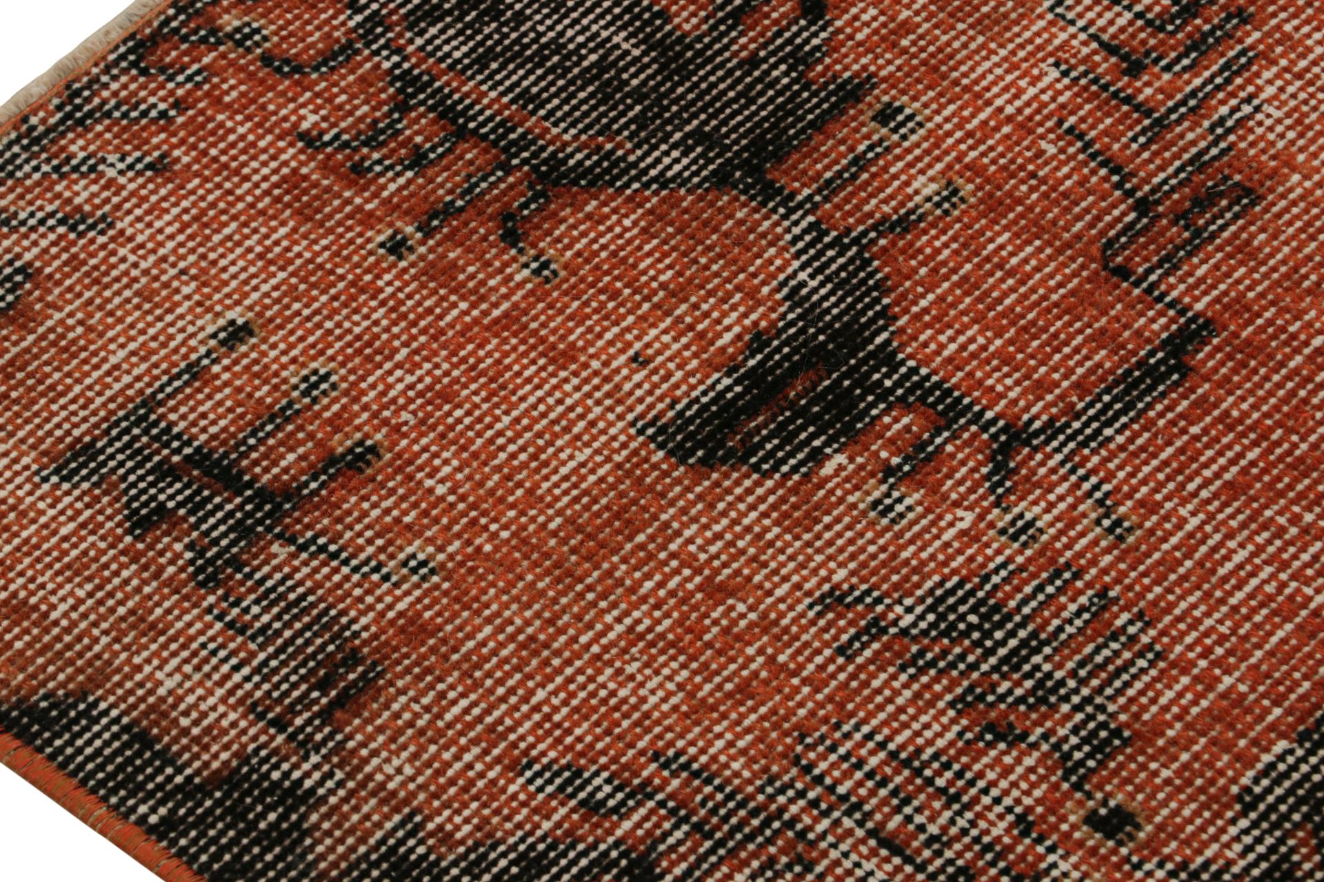 Vintage Zeki Müren Art-Deco-Teppich mit geometrischen Mustern, von Rug & Kilim (Handgeknüpft) im Angebot