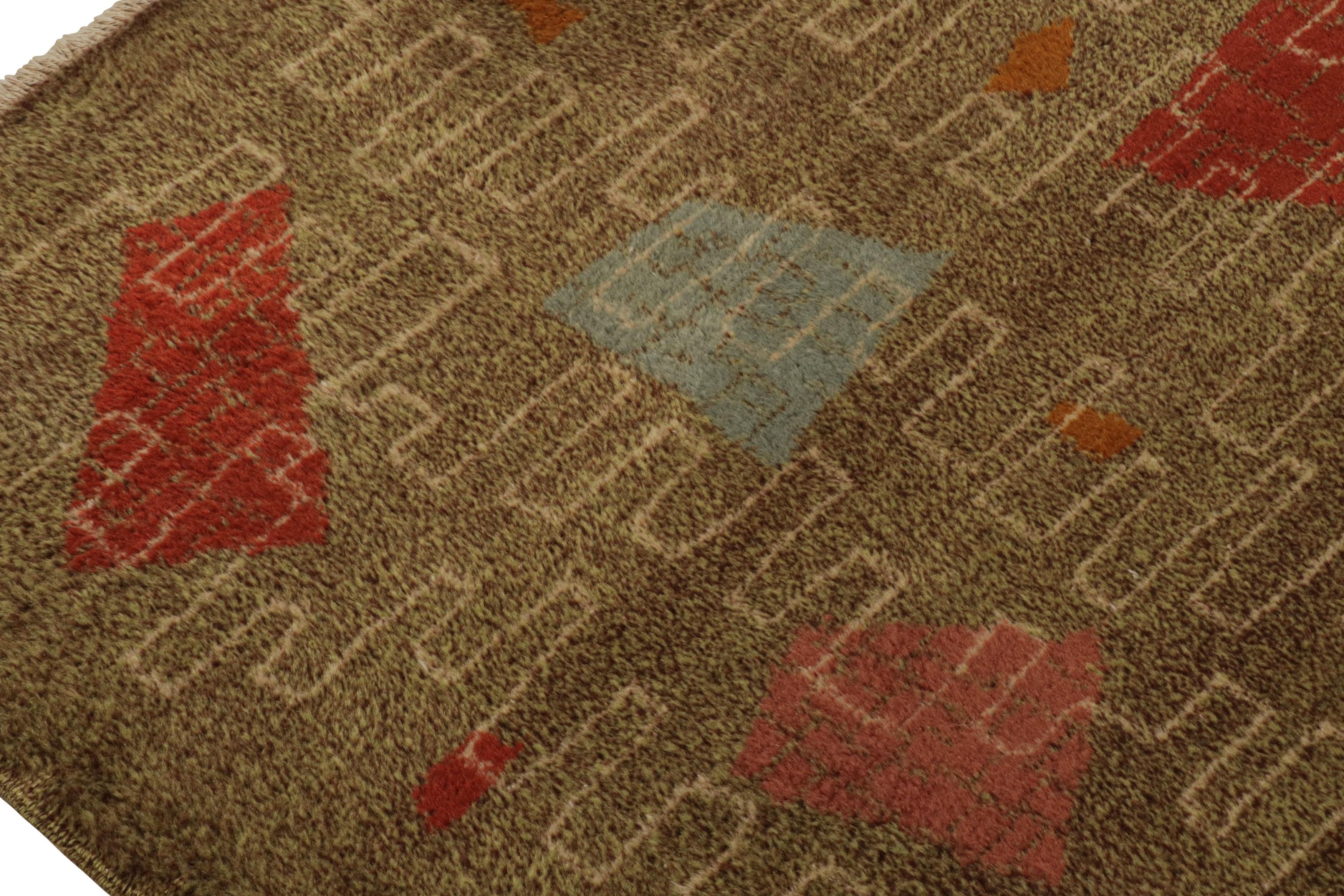 Vintage Zeki Muren Art Deco Teppich, mit Geometrischen Mustern, von Rug & Kilim (Handgeknüpft) im Angebot