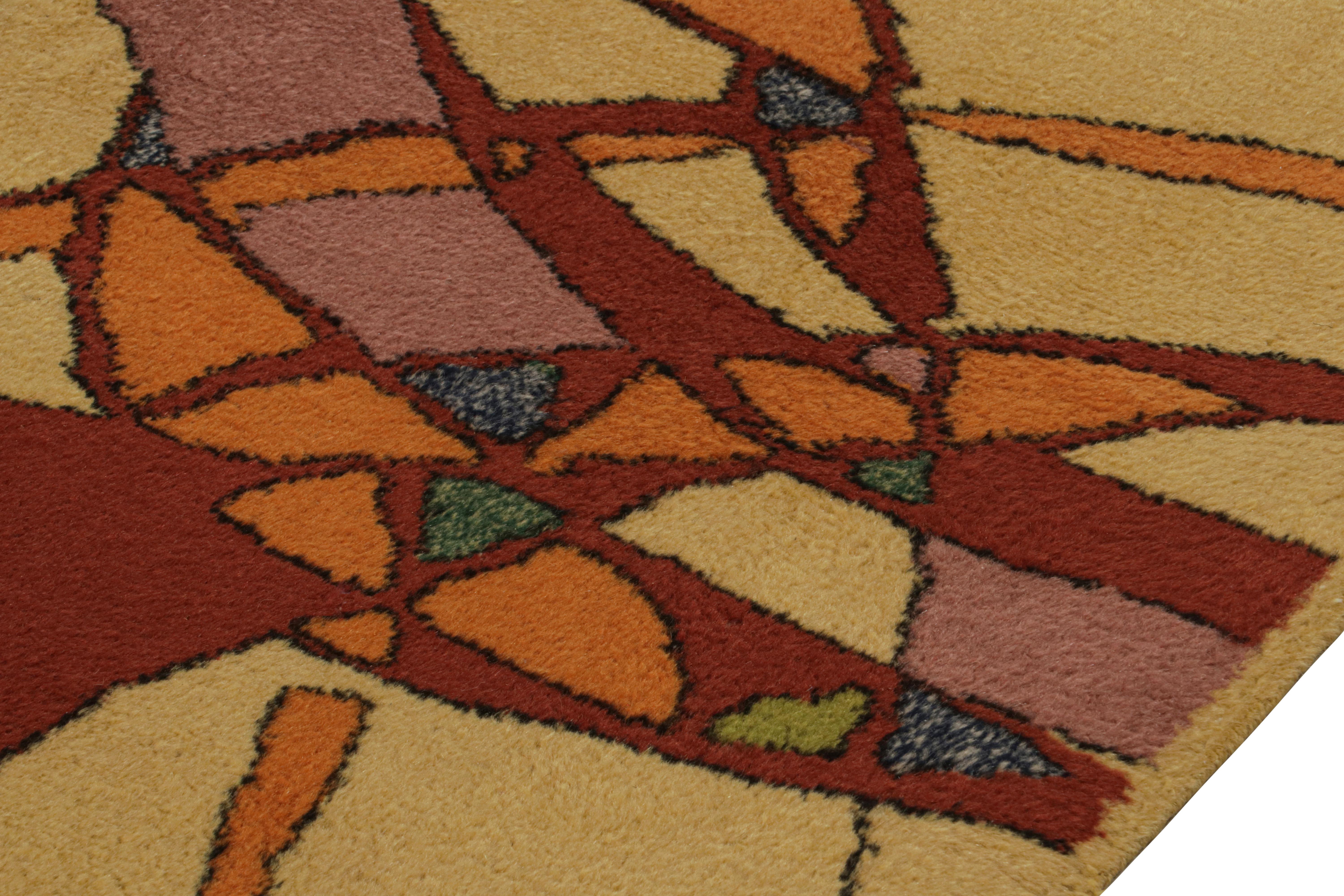 Vintage Zeki Muren Art Deco Teppich, mit Geometrischen Mustern, von Rug & Kilim (Handgeknüpft) im Angebot
