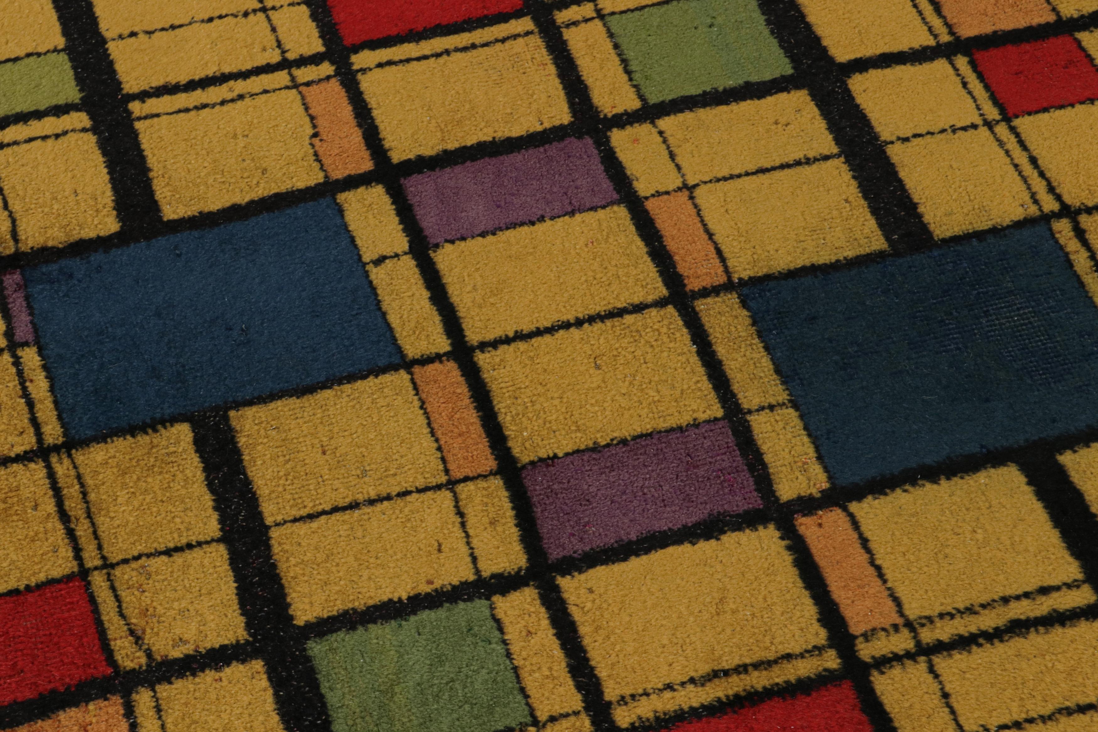 Vintage Zeki Muren Art Deco Teppich, mit Geometrischen Mustern, von Rug & Kilim im Zustand „Gut“ im Angebot in Long Island City, NY