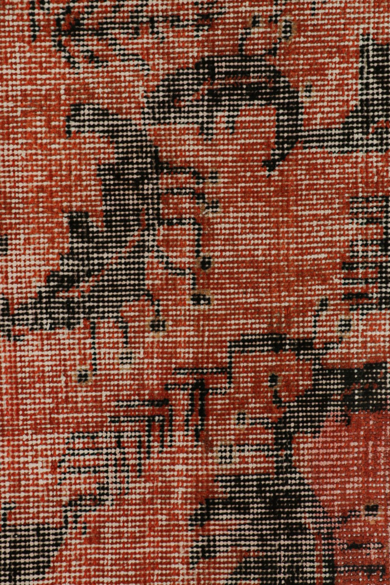Alfombra vintage Zeki Müren Art Decó con motivos geométricos, de Rug & Kilim mediados del siglo XX en venta