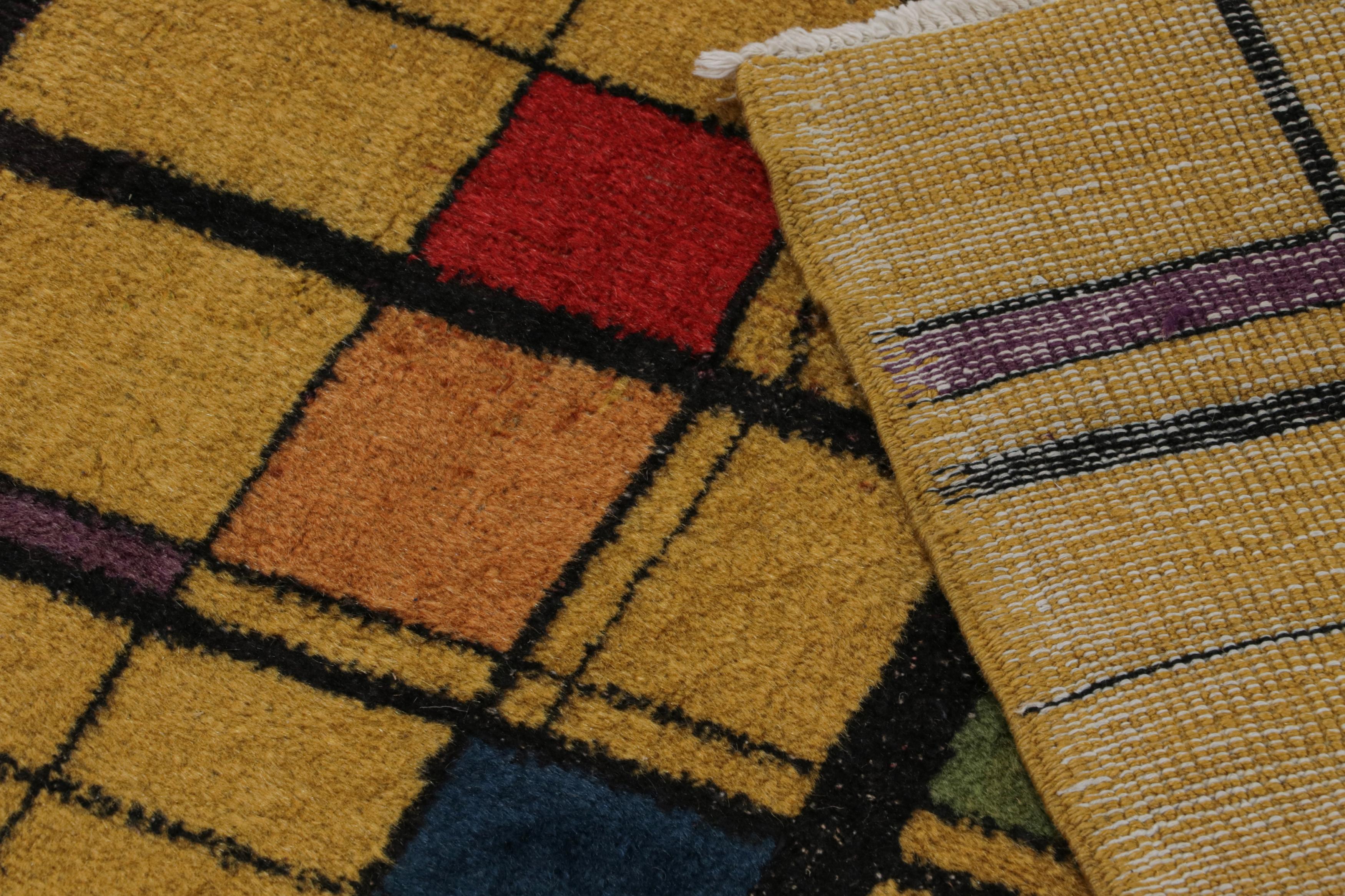Vintage Zeki Muren Art Deco Teppich, mit Geometrischen Mustern, von Rug & Kilim (Mitte des 20. Jahrhunderts) im Angebot