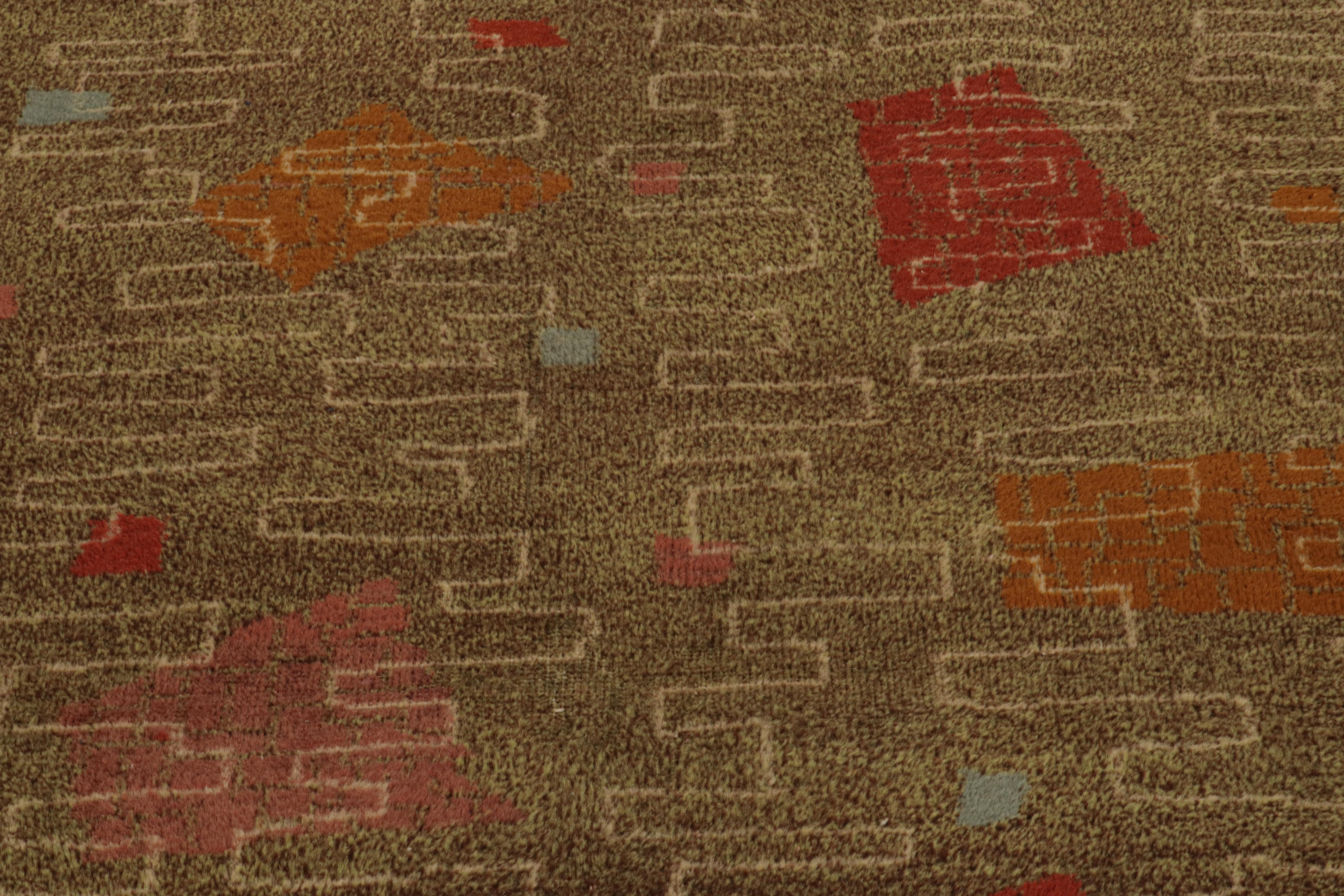 Vintage Zeki Muren Art Deco Teppich, mit Geometrischen Mustern, von Rug & Kilim (Mitte des 20. Jahrhunderts) im Angebot
