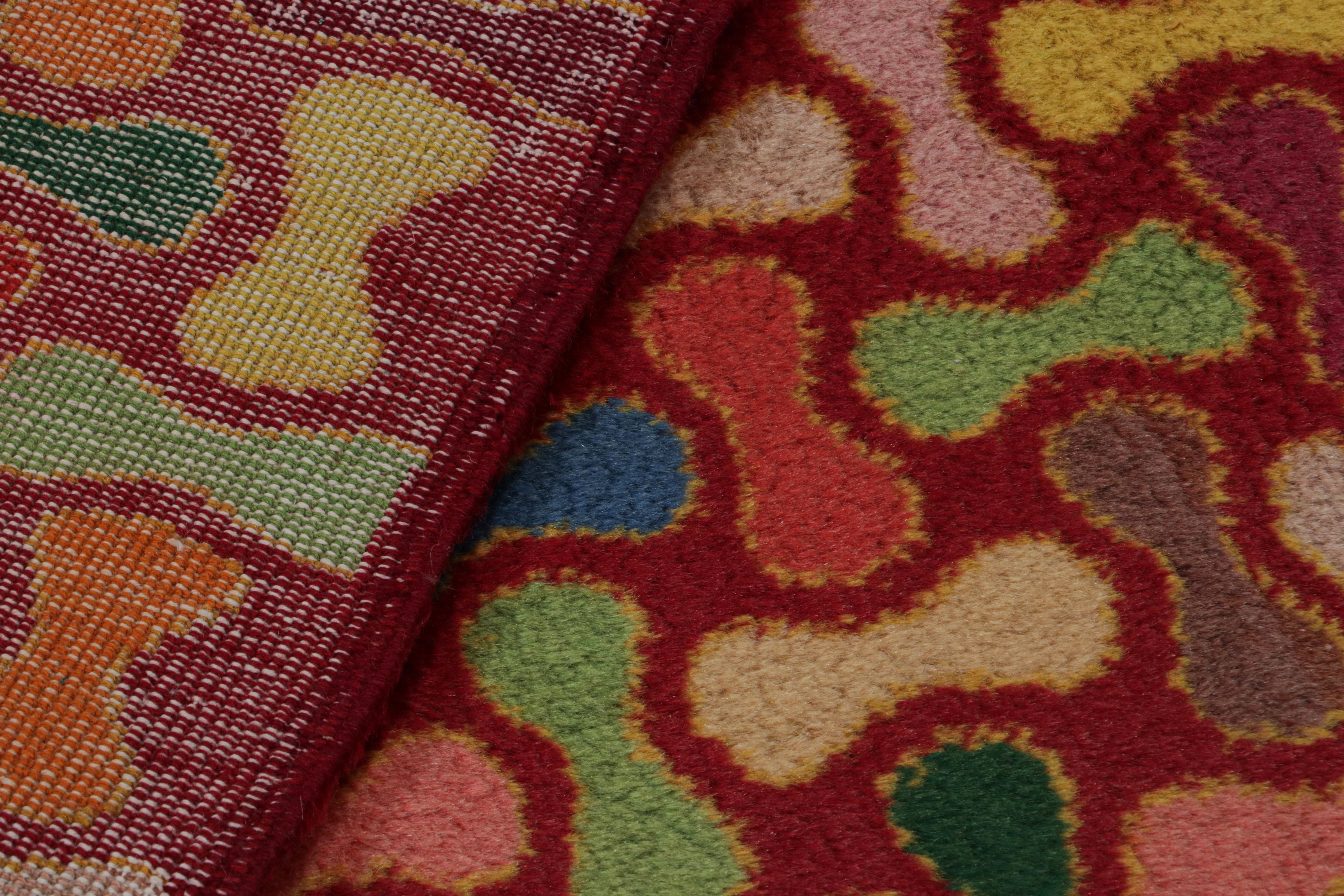 Wool Vintage Zeki Muren Art Deco rug, with Geometric patterns, from Rug & Kilim For Sale