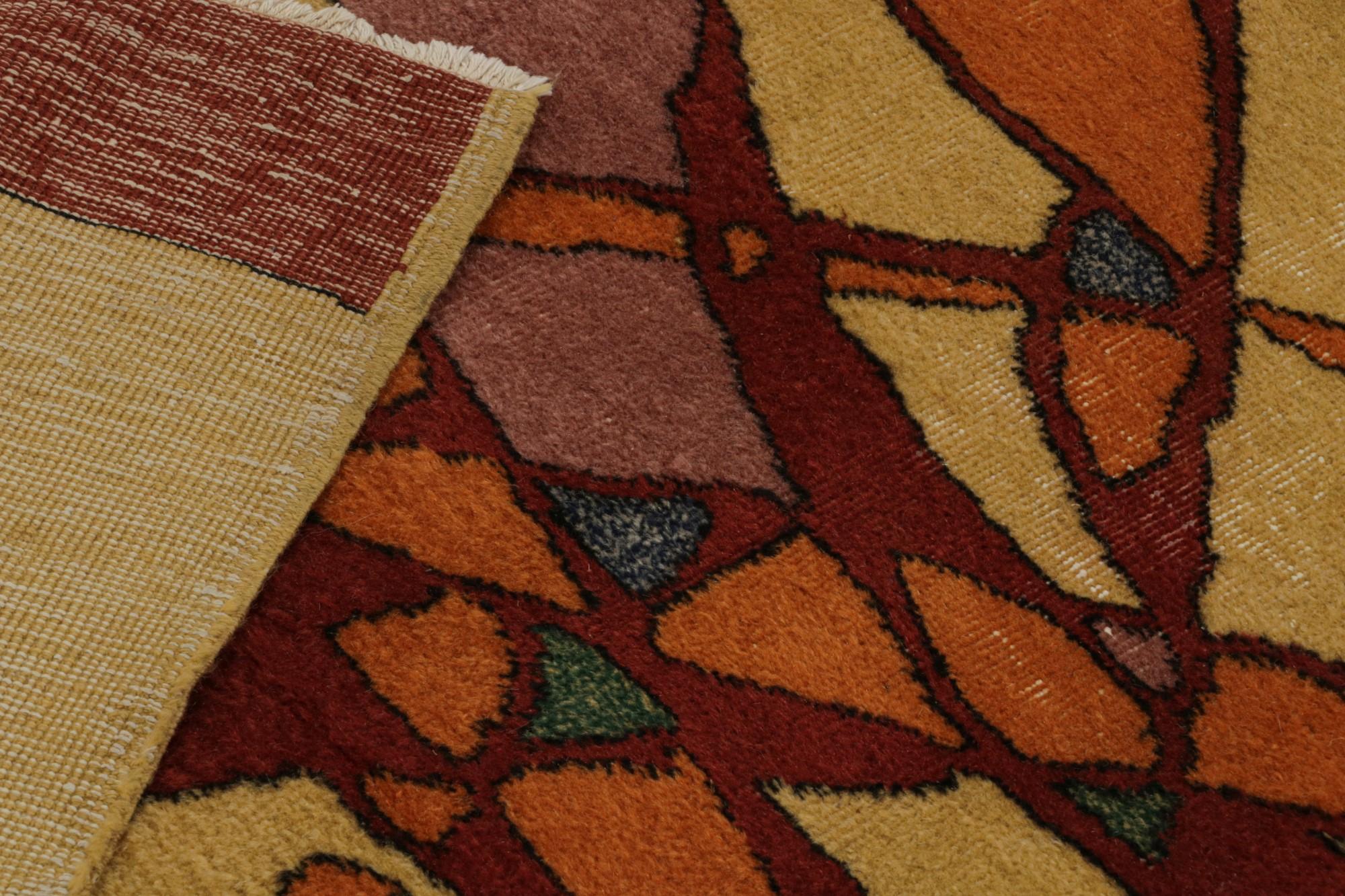 Wool Vintage Zeki Muren Art Deco rug, with Geometric patterns, from Rug & Kilim For Sale
