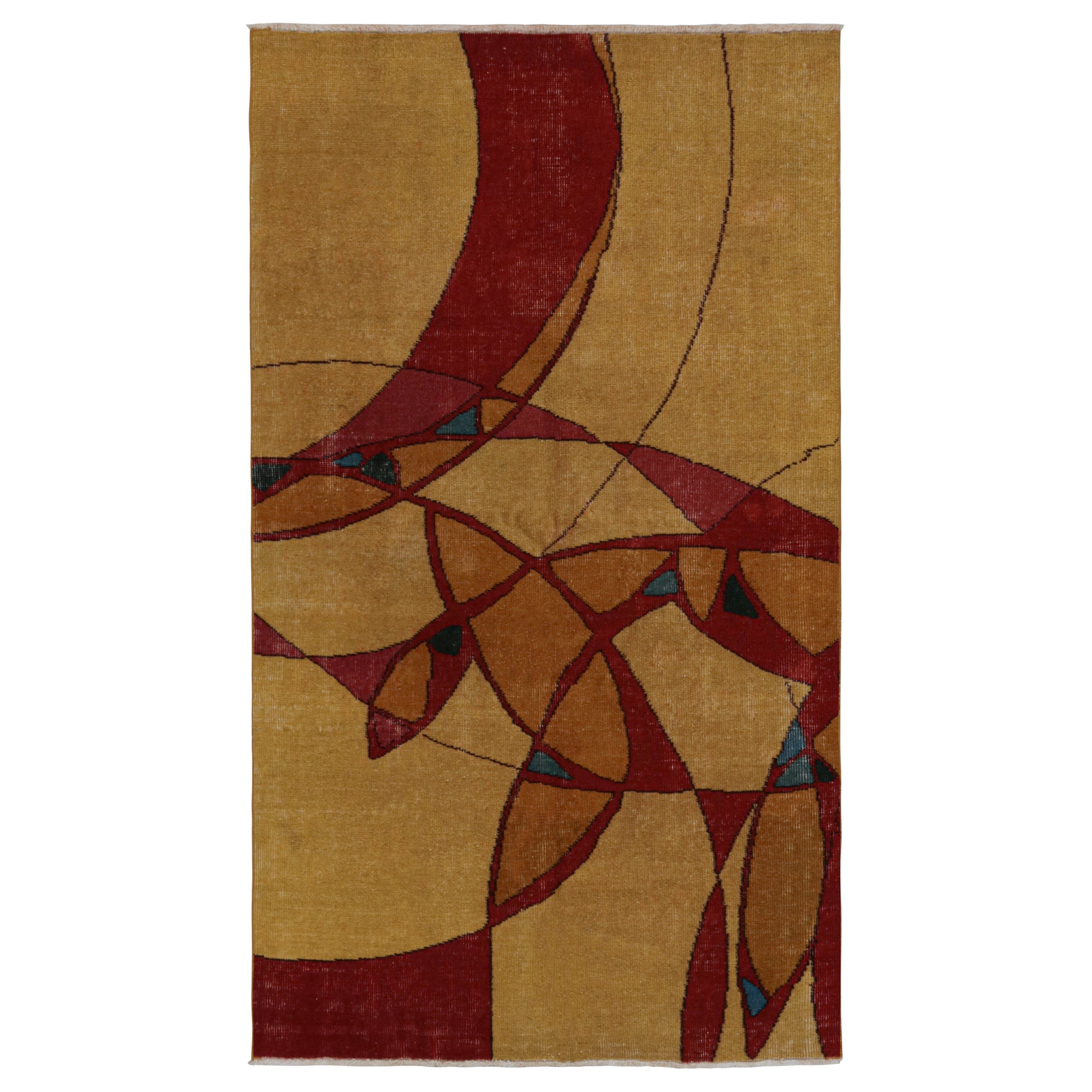 Vintage Zeki Muren Art Deco Teppich, mit Geometrischen Mustern, von Rug & Kilim