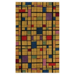 Vintage Zeki Muren Art Deco Teppich, mit Geometrischen Mustern, von Rug & Kilim