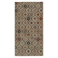 Vintage Zeki Müren Art-Deco-Teppich mit geometrischen Mustern, von Rug & Kilim