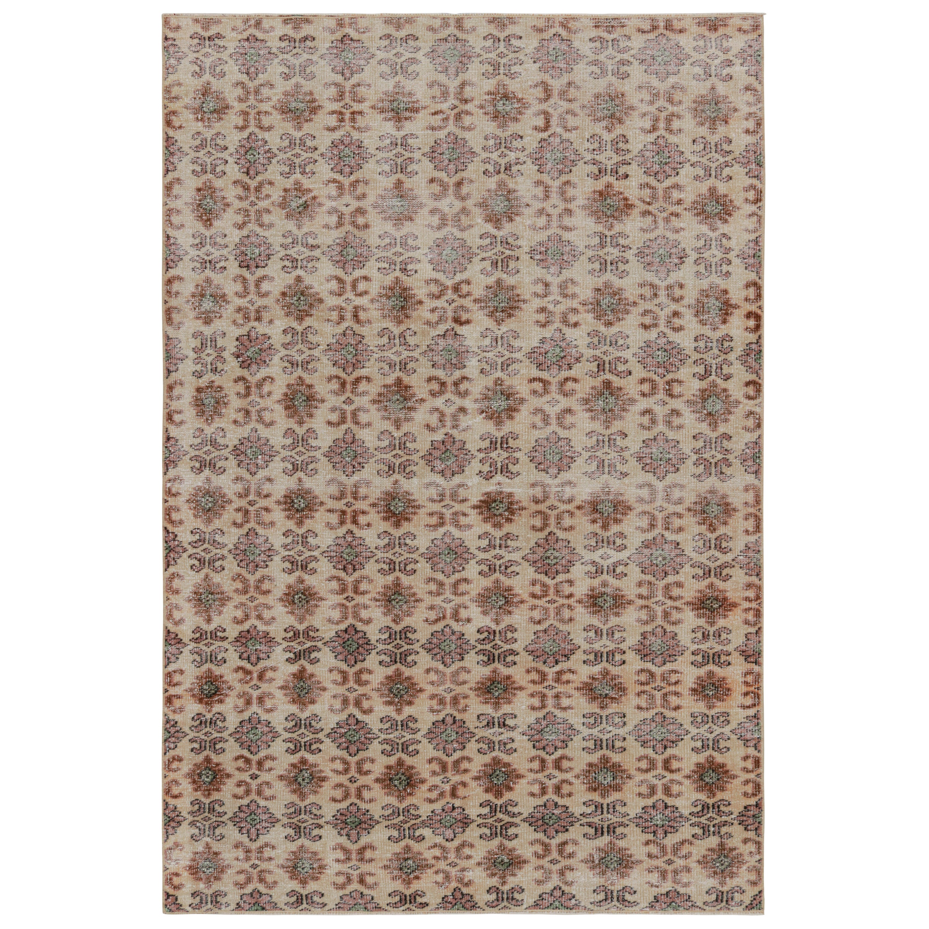 Vintage Zeki Müren Art-Deco-Teppich mit geometrischen Mustern, von Rug & Kilim