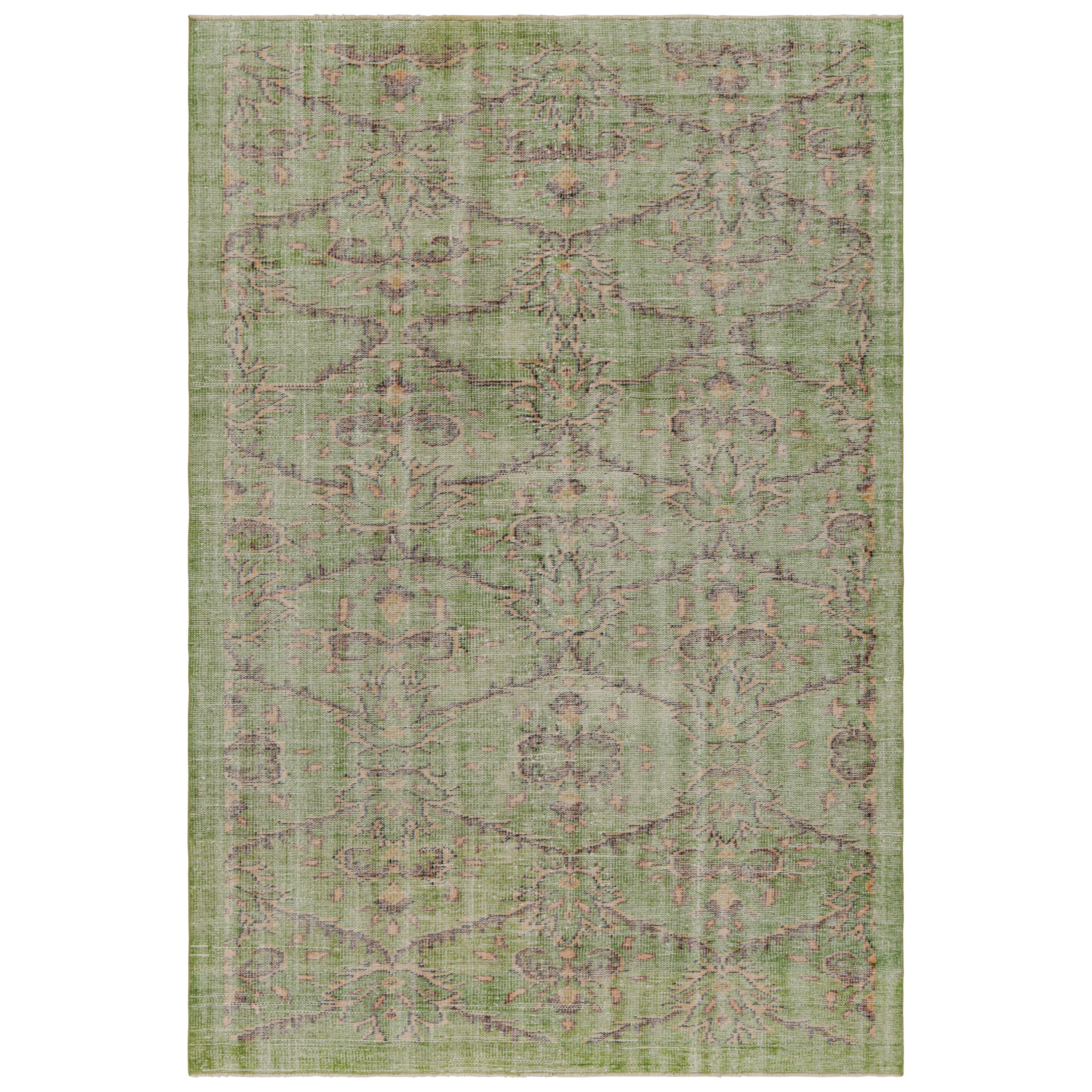 Vintage Zeki Müren Art-Deco-Teppich mit geometrischen Mustern, von Rug & Kilim