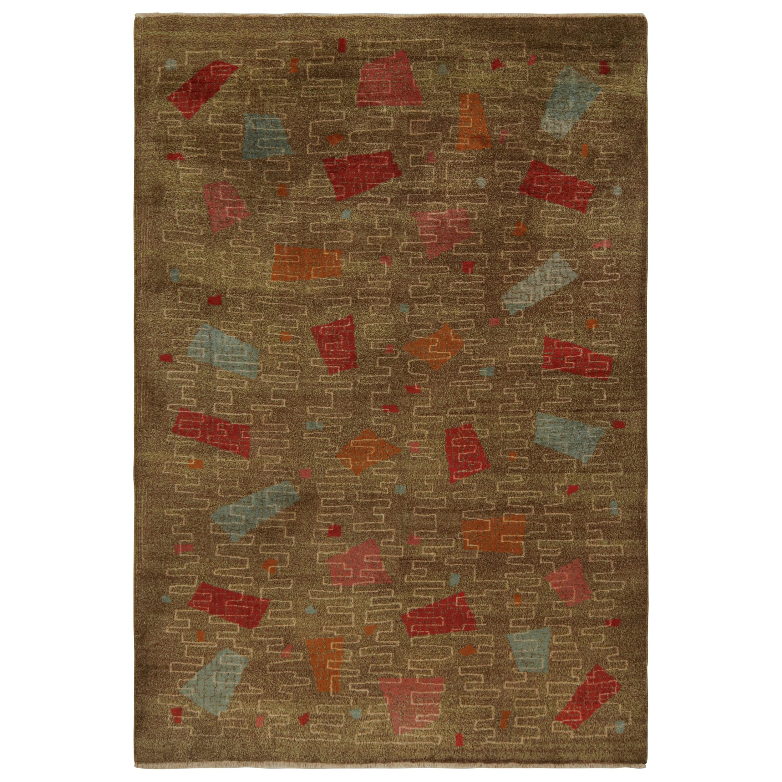 Vintage Zeki Muren Art Deco Teppich, mit Geometrischen Mustern, von Rug & Kilim