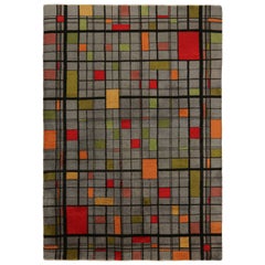 Vintage Zeki Muren Art Deco Teppich, mit Geometrischen Mustern, von Rug & Kilim