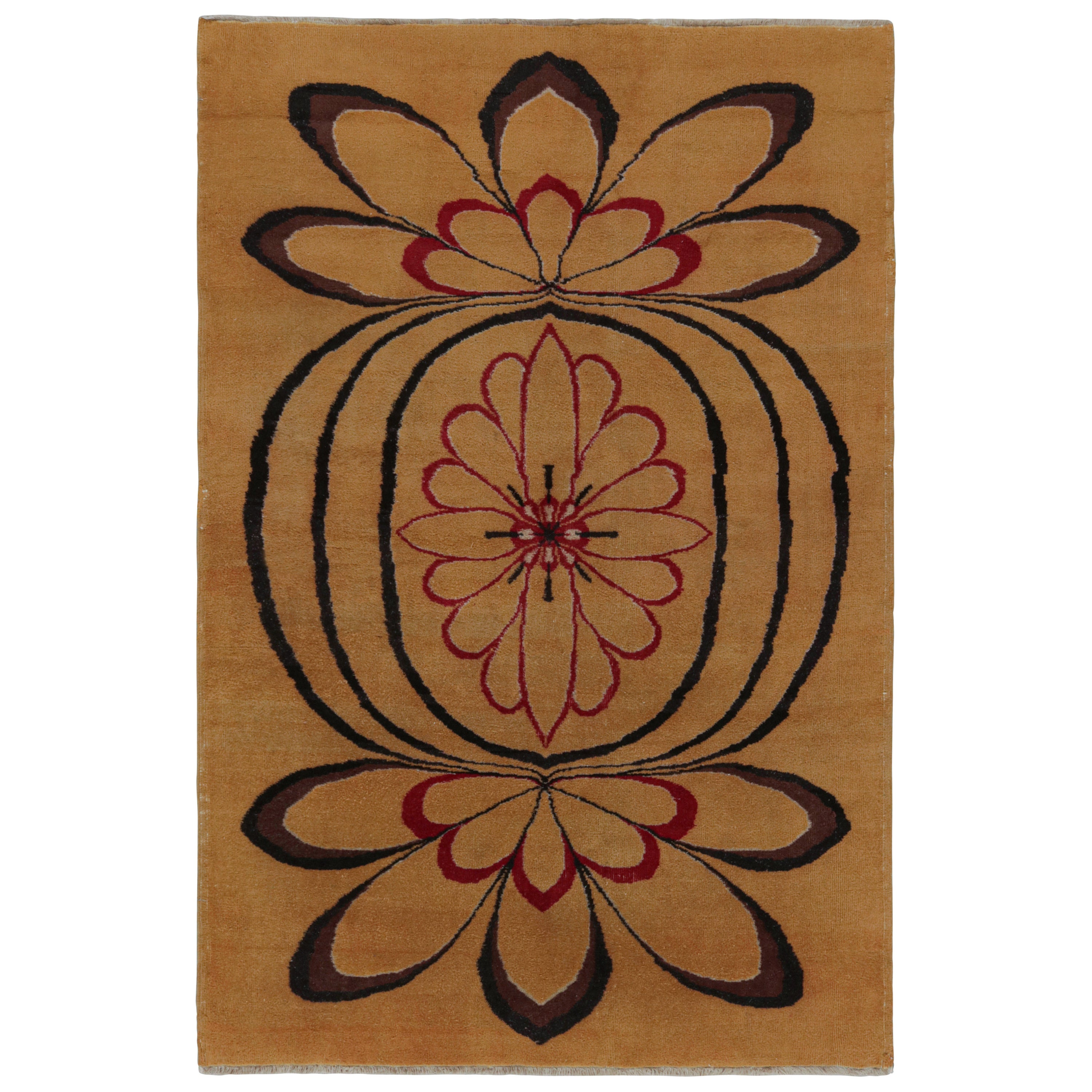 Vintage Zeki Müren Art Deco Teppich, mit Geometrischen Mustern, von Rug & Kilim