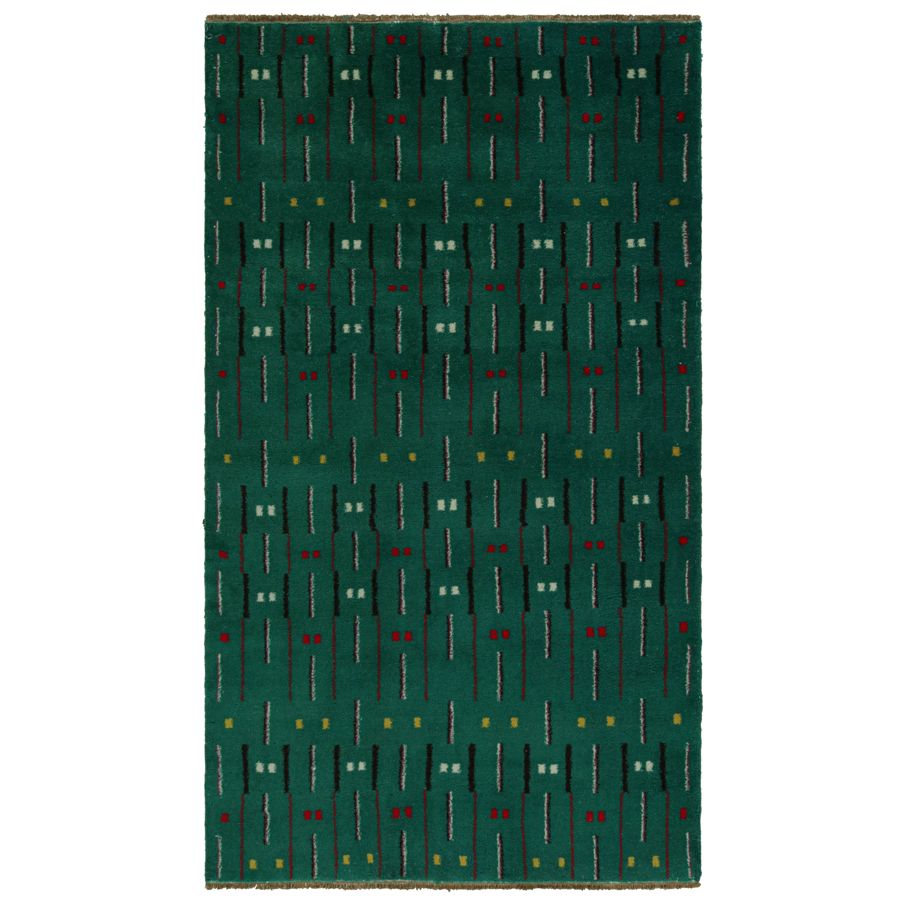 Vintage Zeki Müren Art Deco Teppich, mit Geometrischen Mustern, von Rug & Kilim