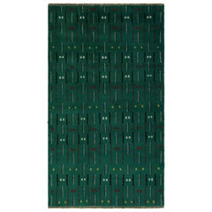 Vintage Zeki Müren Art Deco Teppich, mit Geometrischen Mustern, von Rug & Kilim