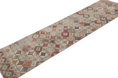 Vintage Zeki Müren Art Deco Runner Rug with Geometric Pattern, from Rug & Kilim